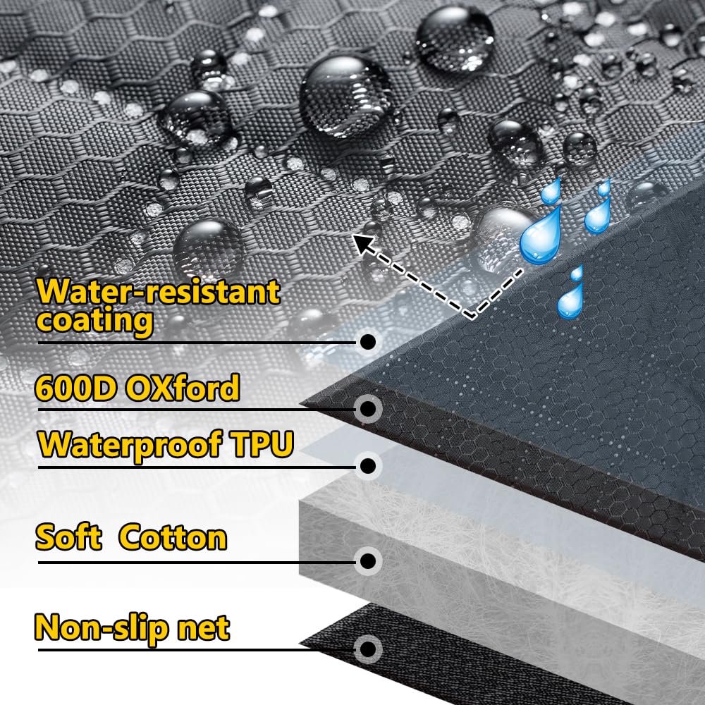 Vailge 6 In 1 Dog Car Seat Cover For Back Seat, 60/40 Split 100% Waterproof Dog Car Seat Covers With Mesh Window, Scratch Prevent Antinslip Dog Car Hammock, Large