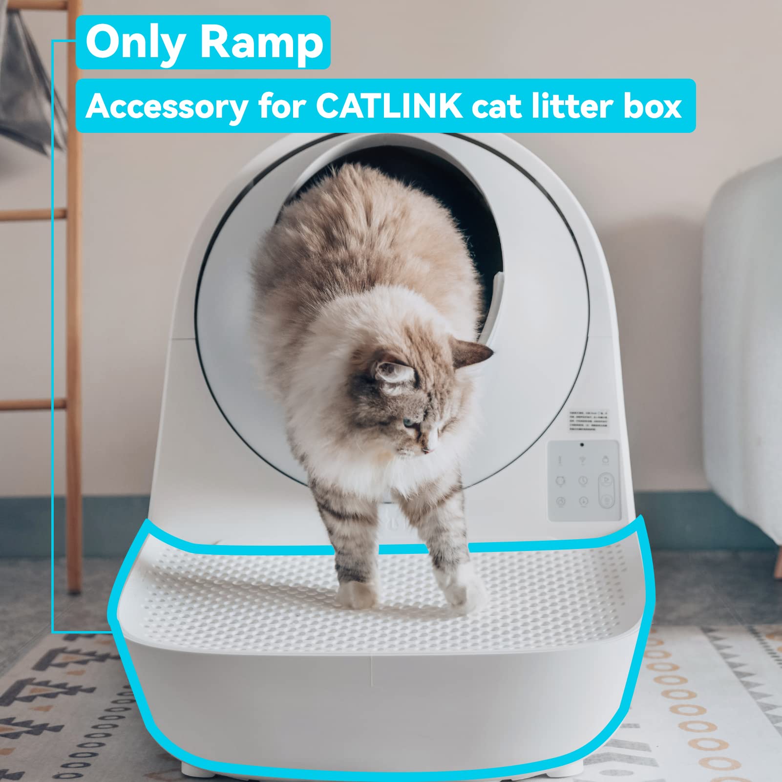 Catlink Ramp, Compatible With All Catlink Self Cleaning Cat Litter Box, Easy Entry For Elder Cats, Kitten And Cats With Limited