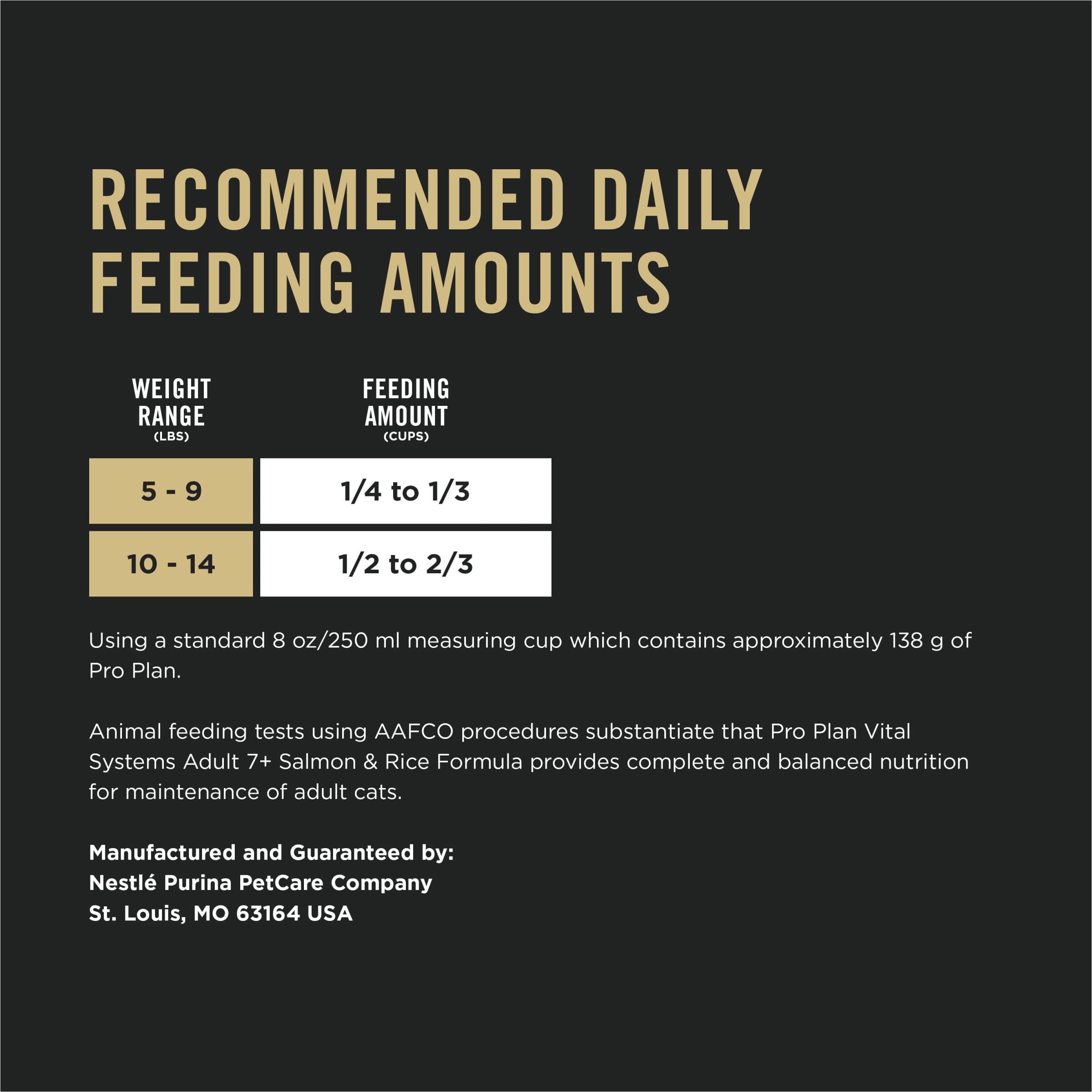 Purina Pro Plan Vital Systems Salmon and Rice Formula Senior Cat Food Dry 4-in-1 Formula - 5 lb. Bag