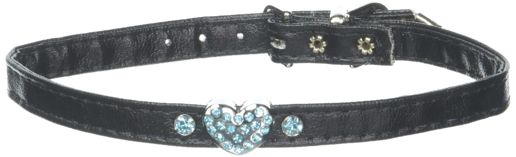 Dog, Puppy & Pet Widget Collar, Gold Flower Aqua 10