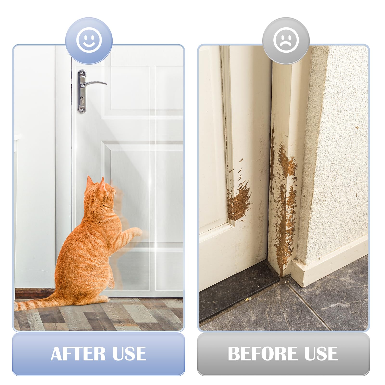 Delffyns Door Scratch Protector From Dog Scratching, 200'' X 8.3'' Anti Scratch Guard Deterrent Tape, Ultra Durable Pad For Cats