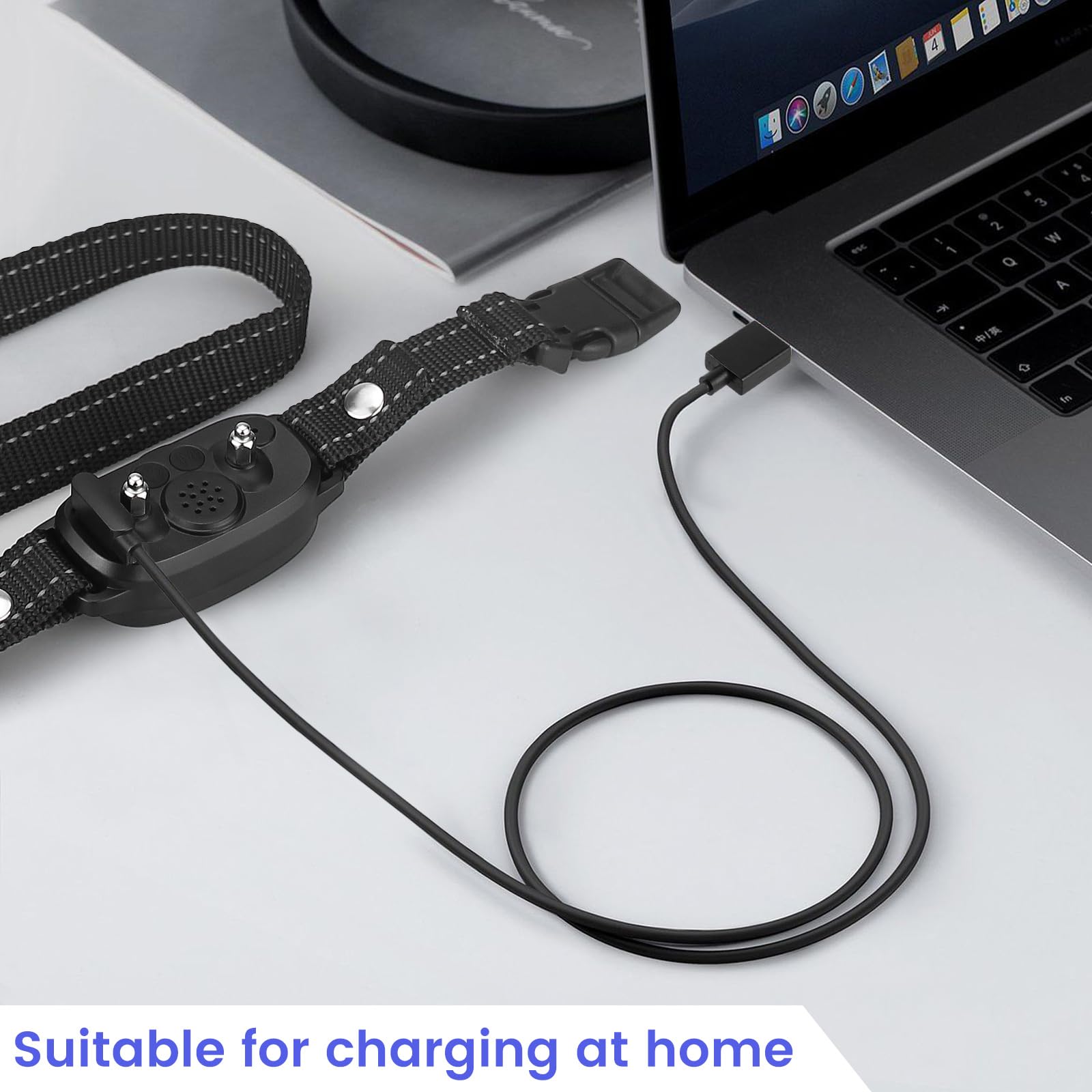 2-Pack Charger Replacement Only For Fafafrog Dog Bark Collar, Magnetic Charging Cable, Black