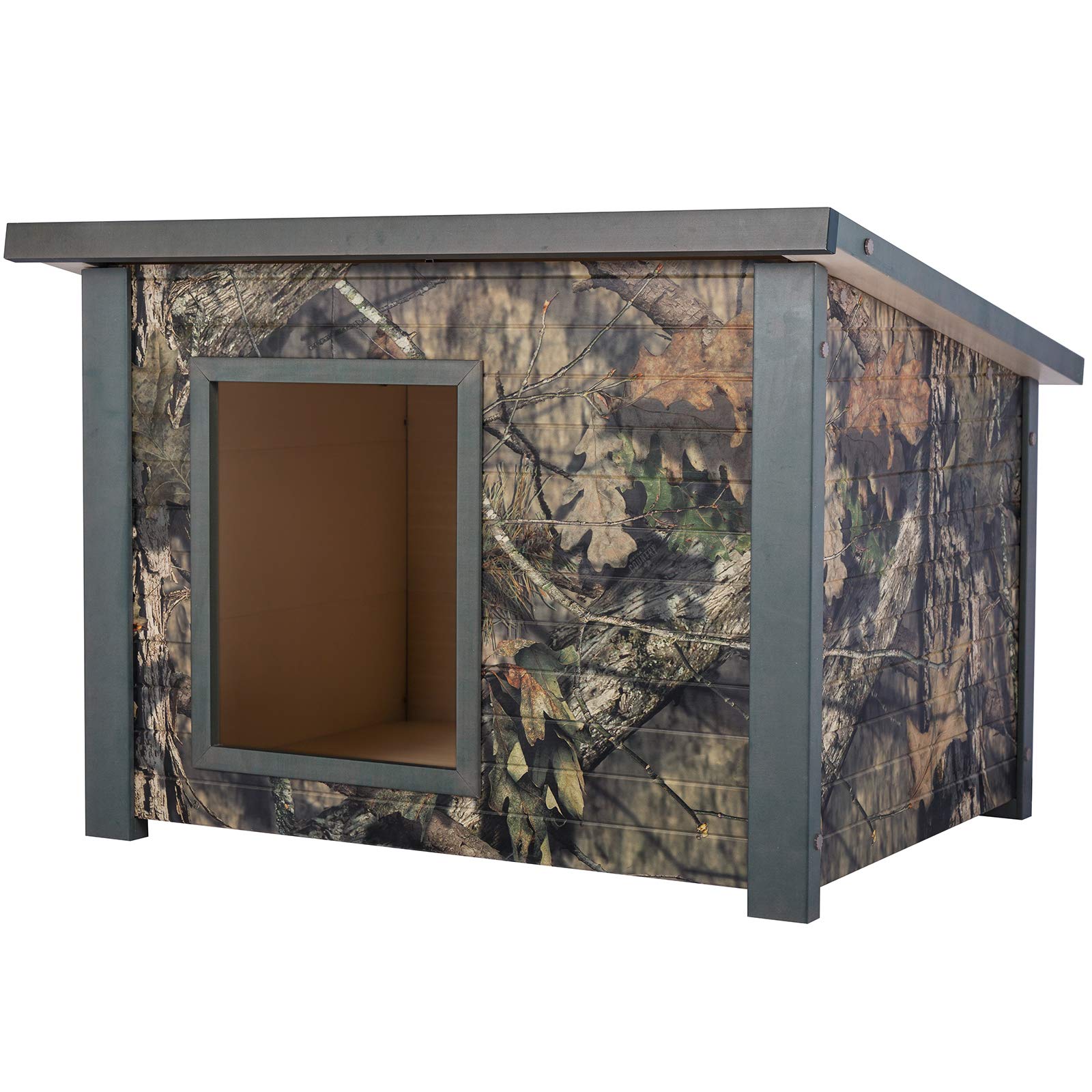 New Age Pet ECOFLEX Rustic Outdoor Dog House - Medium, Mossy Oak - Model ECOH206M