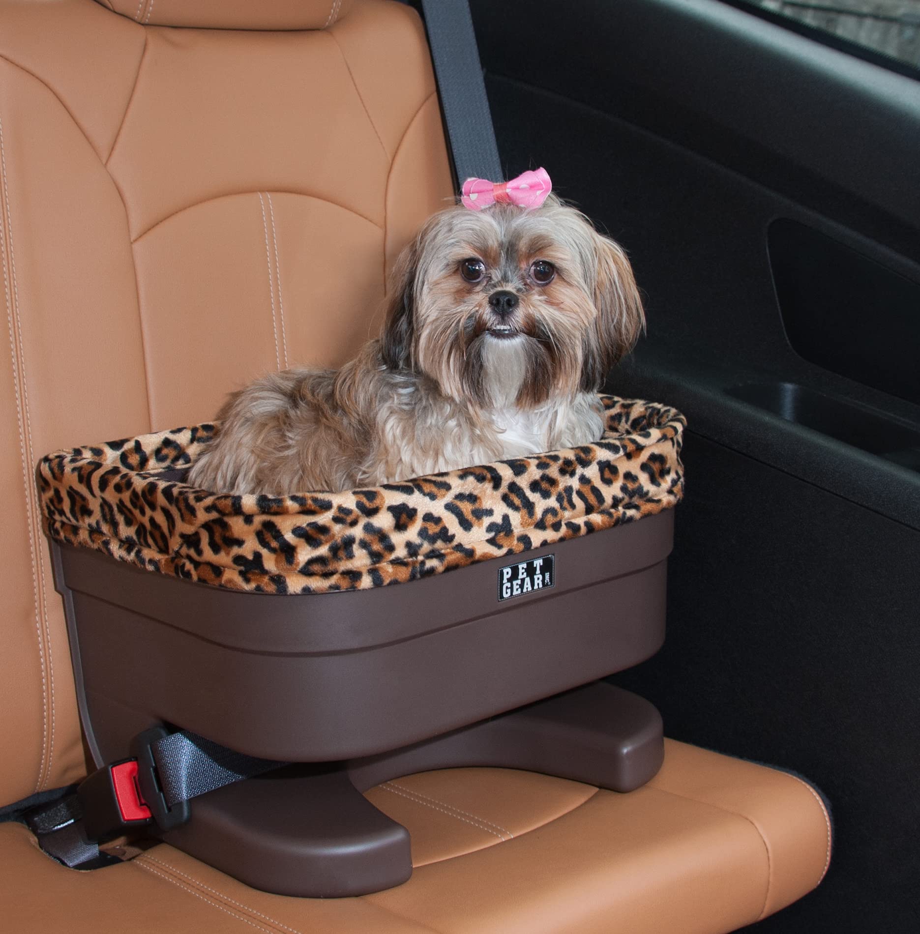 Pet Gear Booster Seat For Dogs/Cats, Removable Washable Comfort Pillow + Liner, Safety Tethers Included, Installs In Seconds, No