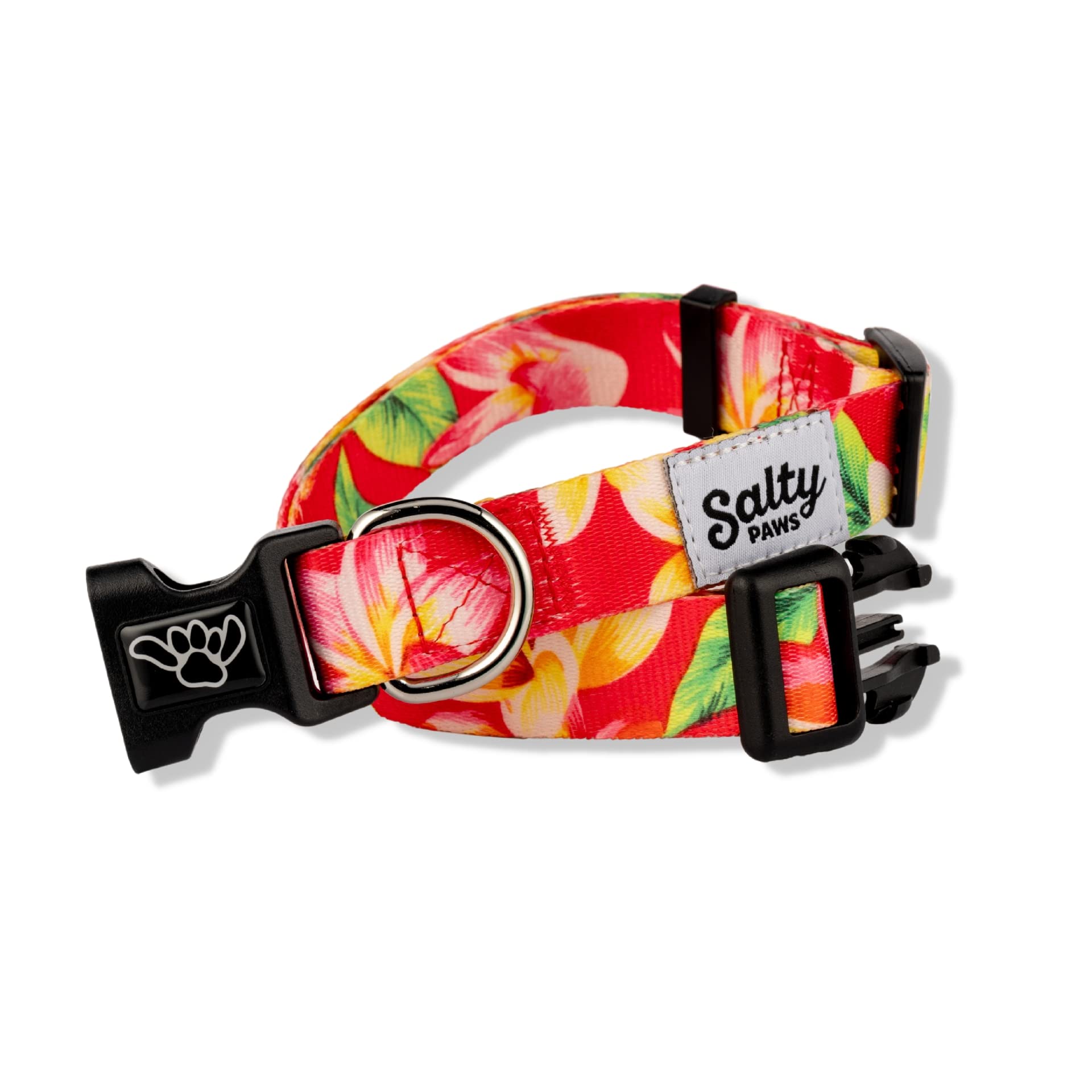 Salty Paws Surfing Dog Collar | Designs For Beach Dogs, Floral, Fishing, Surfing, Hawaiian, Pink Floral M