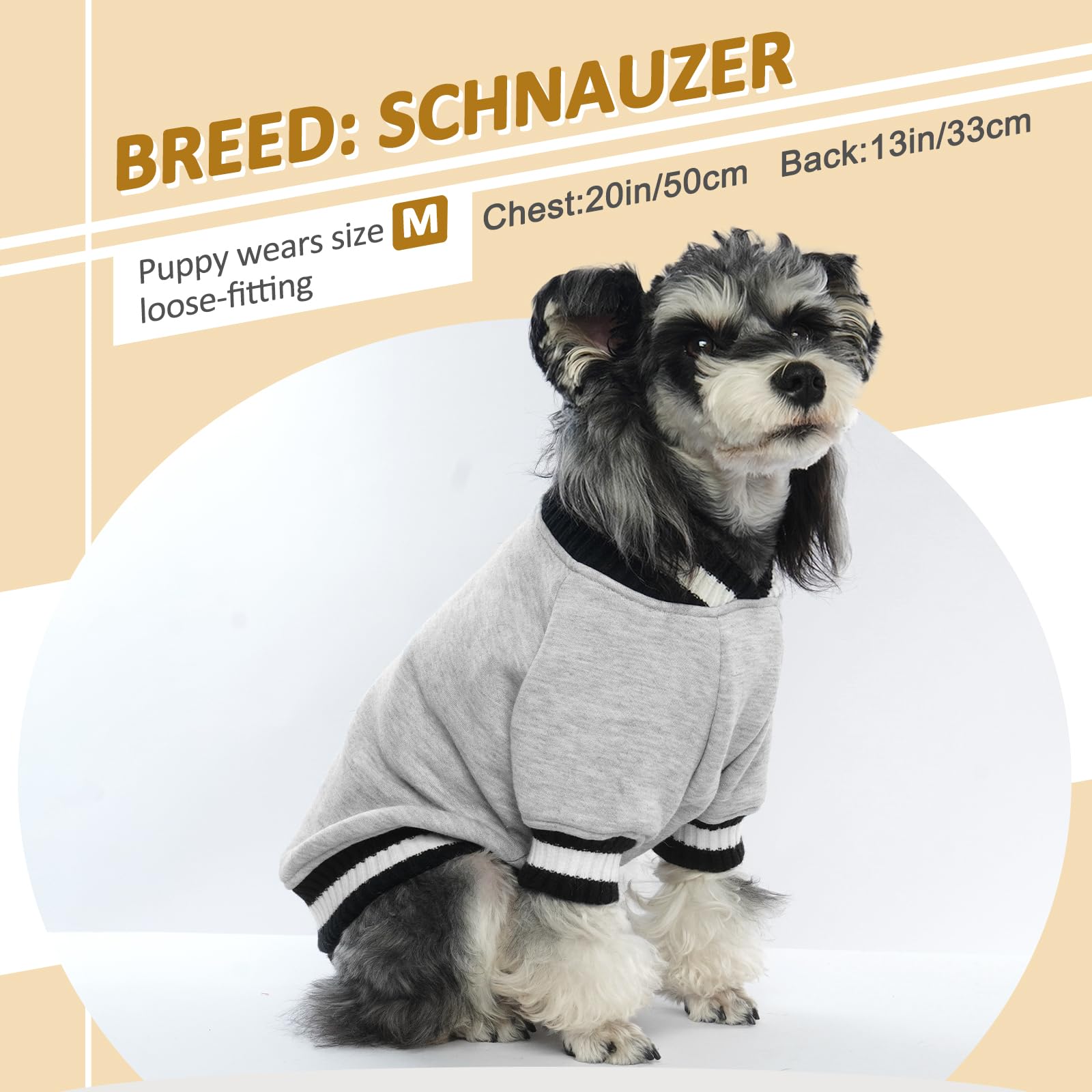 Fuamey Dog Pullover For Small To Medium Dogs - Warm Winter Sweater With Soft Fleece, Cute Pet Doggie Outfit For Boys & Girls, Gr