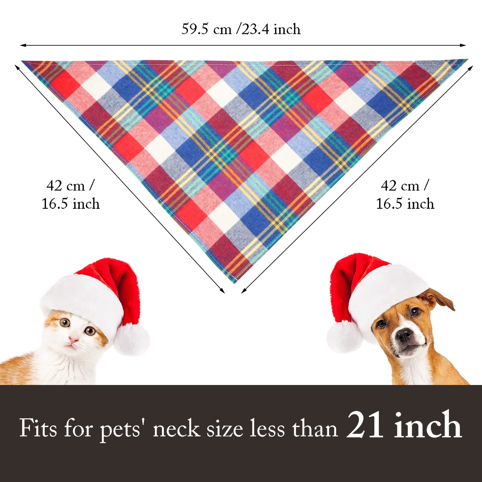 Syhood 12 Piece Dog Bandanas Plaid Dog Scarf Pet Triangle Bibs Adjustable Accessories Bulk Kerchief Buffalo Plaid Bandanas Decor For Small Or Medium Cat Dog Pet (Lattice Graphic)