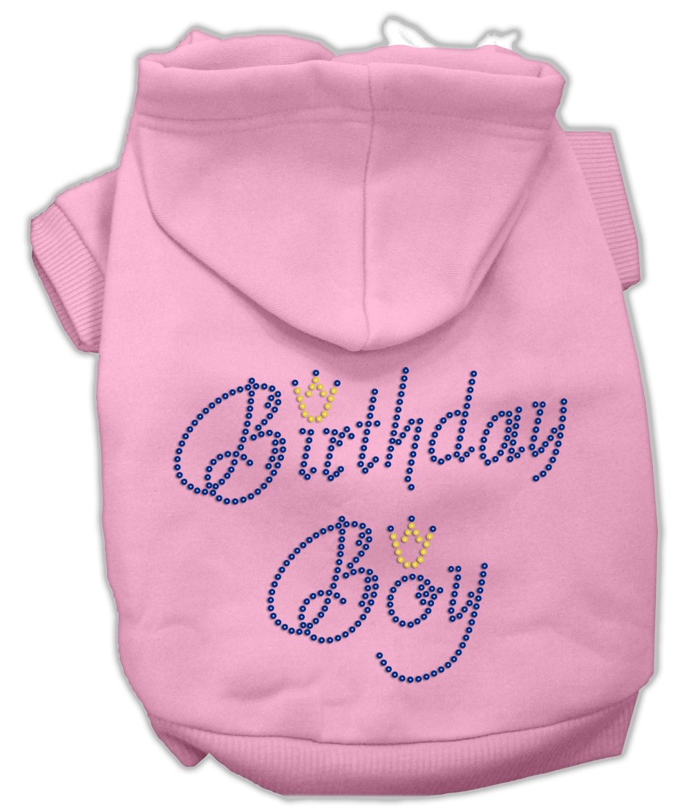 Mirage Pet Products 14-Inch Birthday Boy Hoodies, Large, Pink