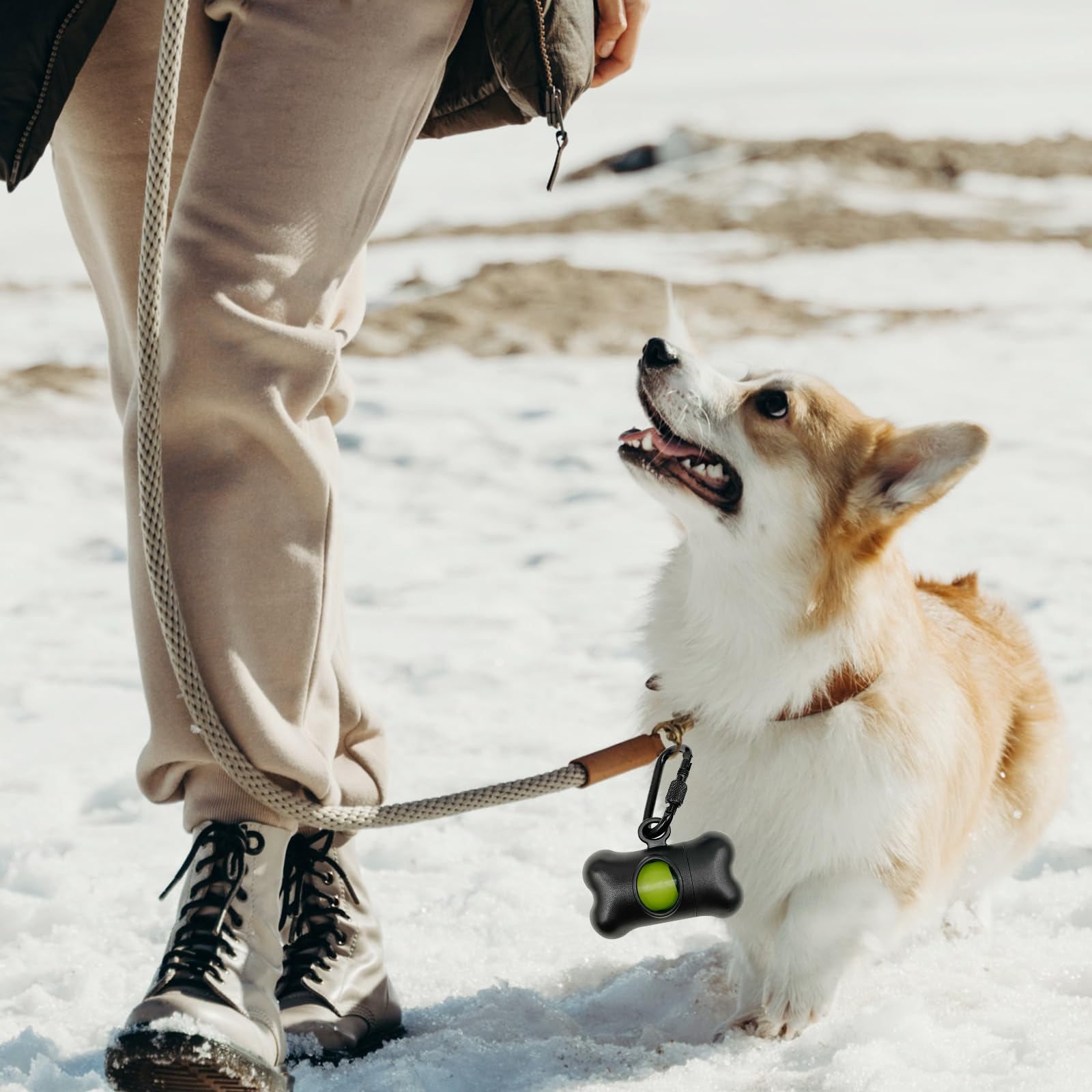 Shaouman Bone Shaped Dog Poop Bag Dispenser With Leakproof Bags, 135 Count, Black
