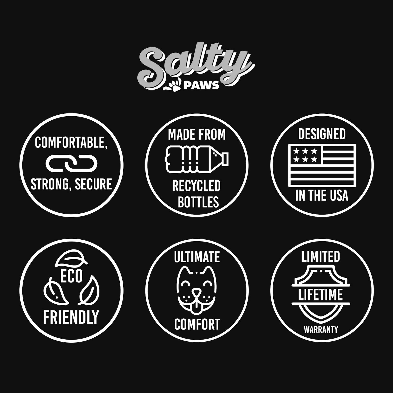 Shaka'S Salty Paws Tropical Dog Collar American Flag Billfish Pelagic Fish (Medium Dog Collar Adj. 14-20'' For Dogs 25-50 Lbs, U