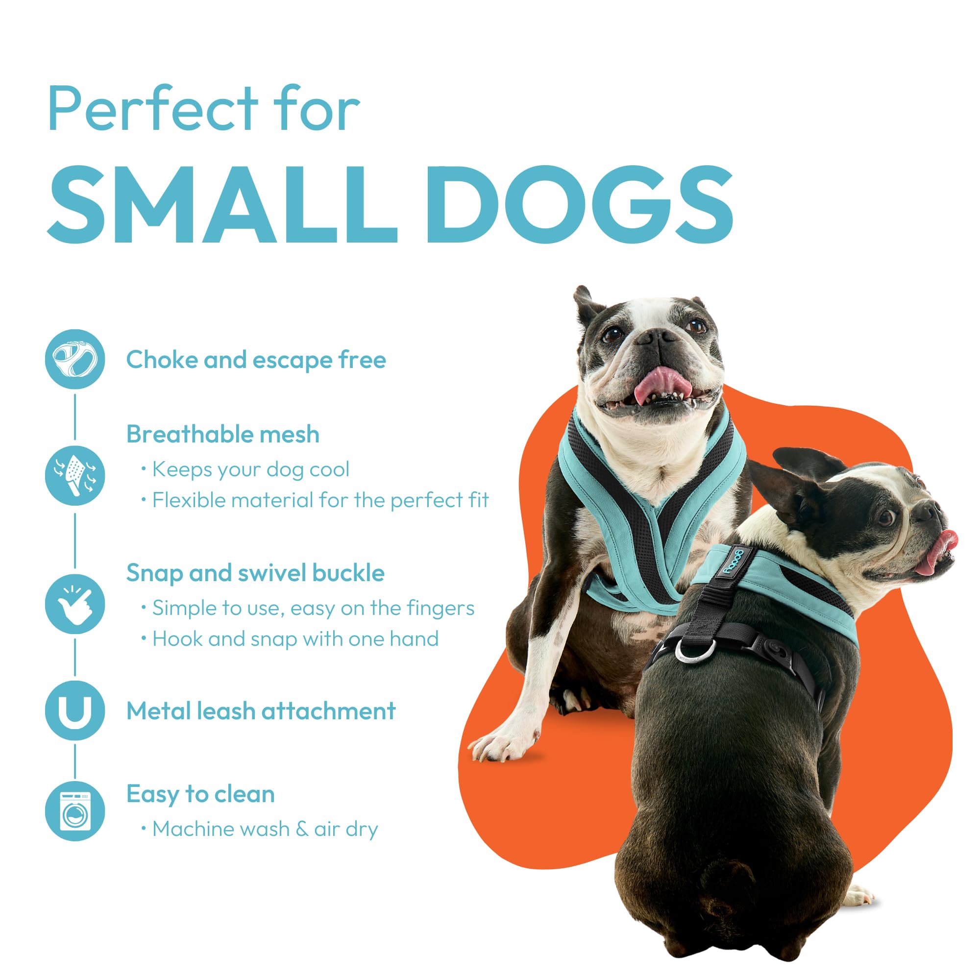 Gooby Comfort X One Dog Harness - Head-In Dog Harness For Small & Medium Sized Dogs - Escape-Free & Choke Free - Breathable Mesh, Shock Absorbing, Easy Snap & Swivel Buckles - Flamingo Pink, Small