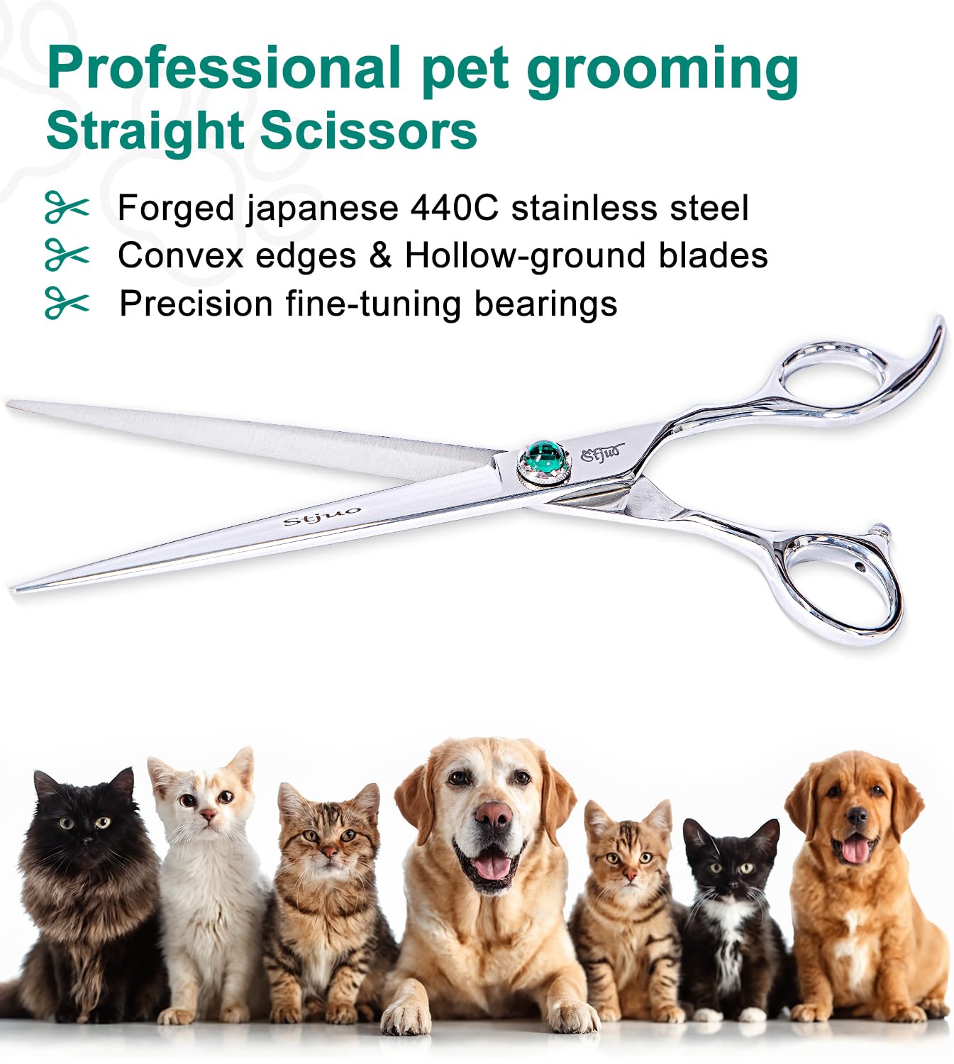 Stjuo Dog Grooming Scissors Set 4 In 1 Professional Pet Shears Made Of Japanese Advanced Stainless Steel Professional Grooming S