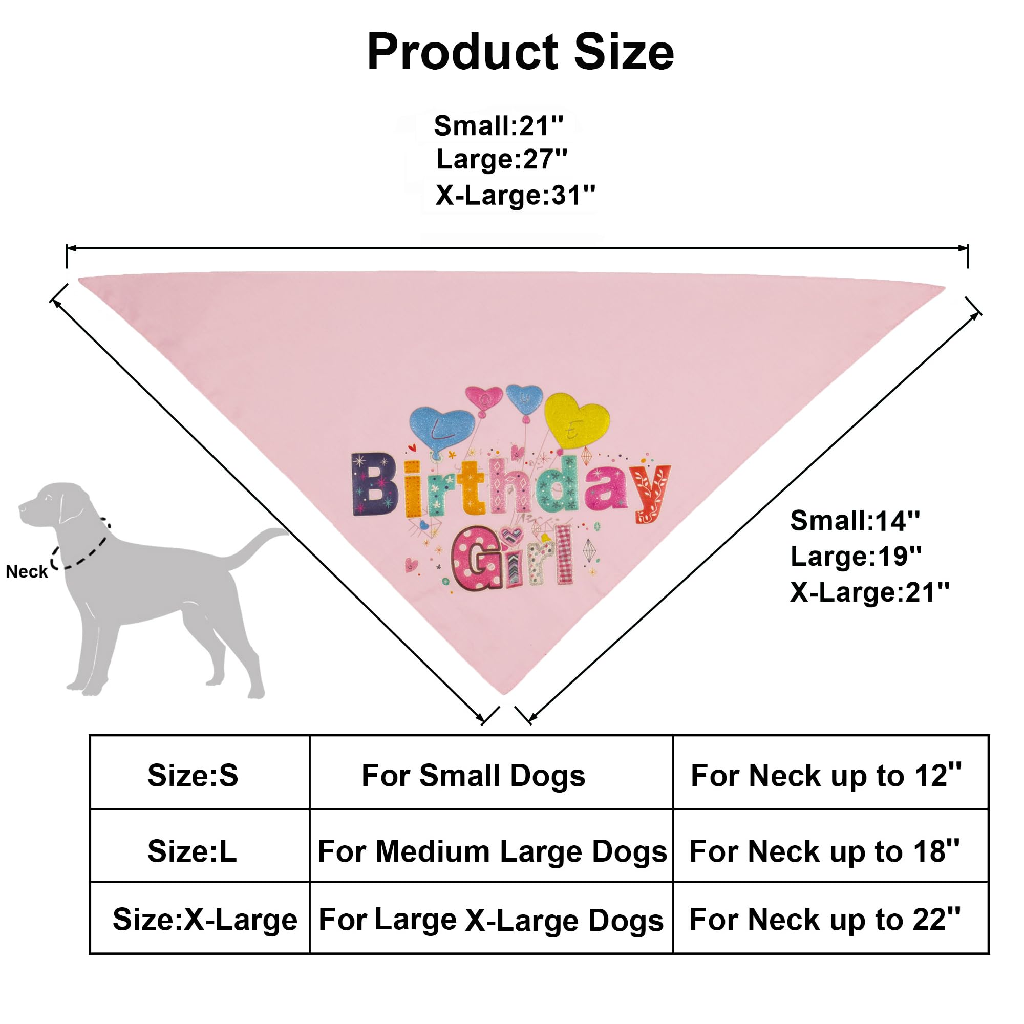 Adoggygo Dog Birthday Hat Bandana Girl - Puppy Birthday Party Supplies - Pink Tutu Hat Scarf Bow Banner Set For Small Dogs (Smal