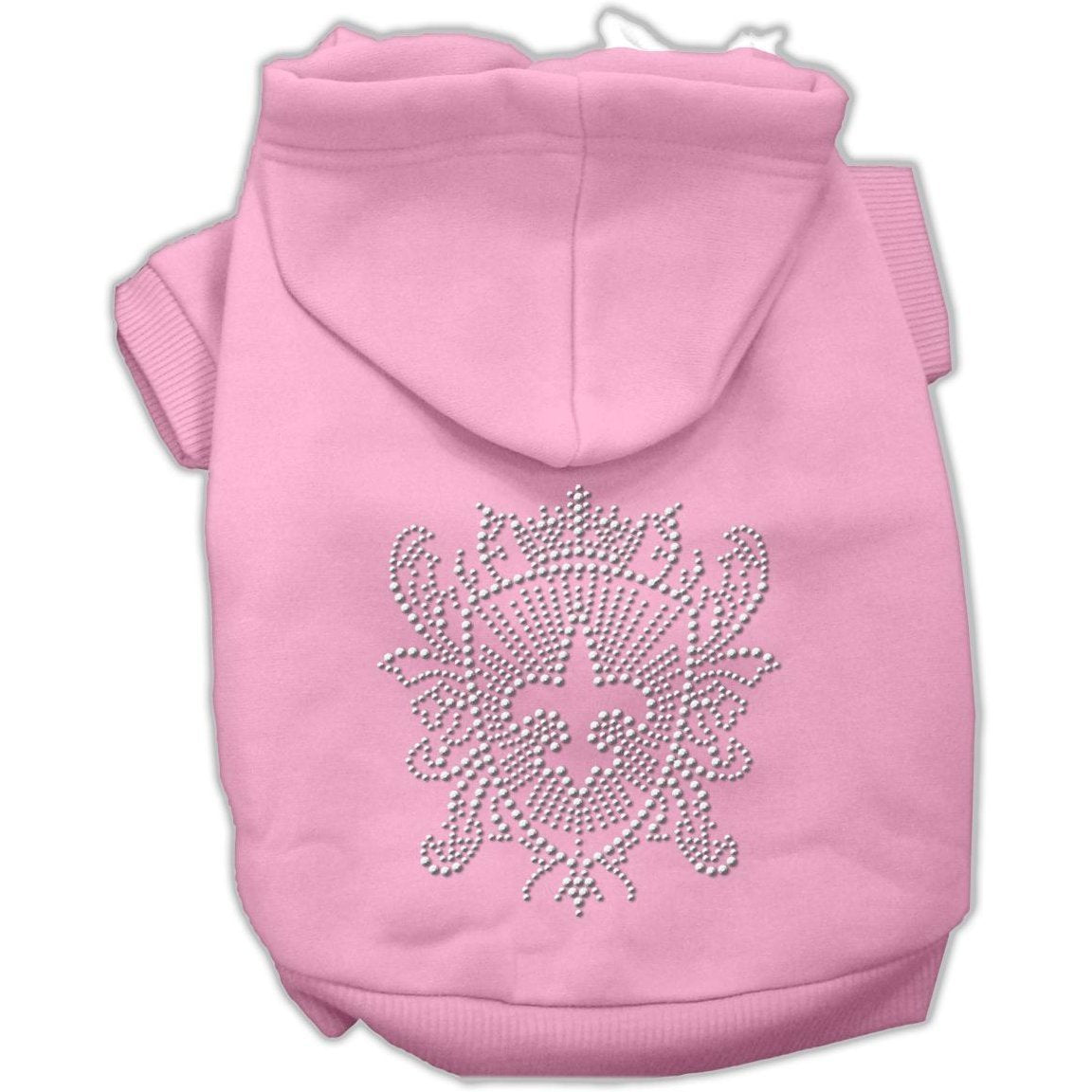 Mirage Pet Products 20-Inch Rhinestone Fleur De Lis Shield Hoodies, 3X-Large, Pink