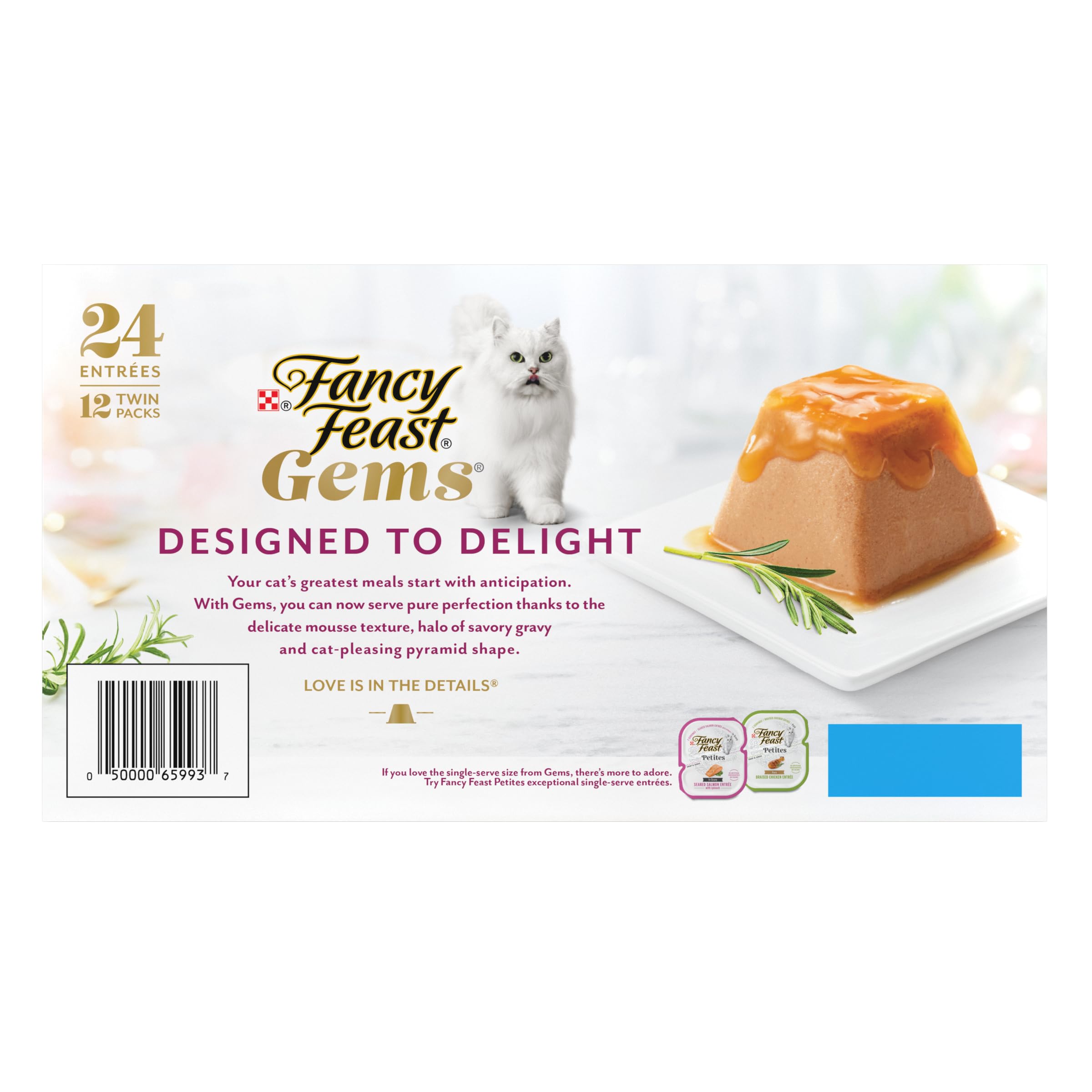 Fancy Feast Gems Pate Cat Food Mousse and a Halo of Savory Gravy Wet Cat Food Variety Pack - (Pack of 12) 4 oz. Boxes