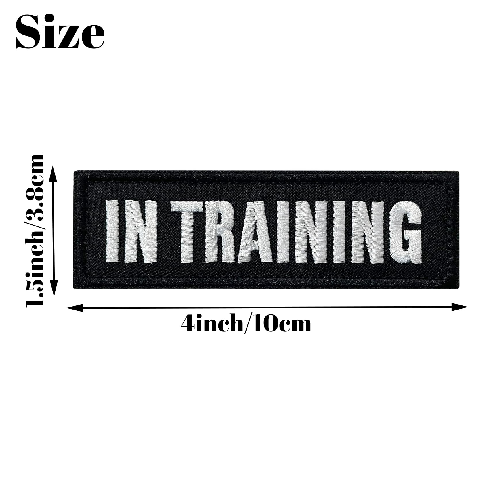 TACVEL 2 Pieces in Training Dog Patches with Hook Backing for Service Animal Vests, Harnesses