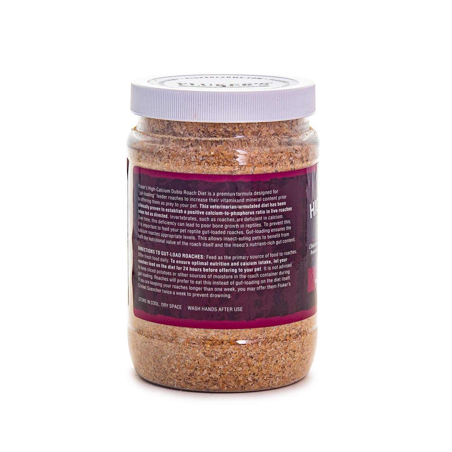 Flukers High Calcium Dubia Roach Diet, Can Be Used as a Gut-Loading Food or Bedding, 14 oz