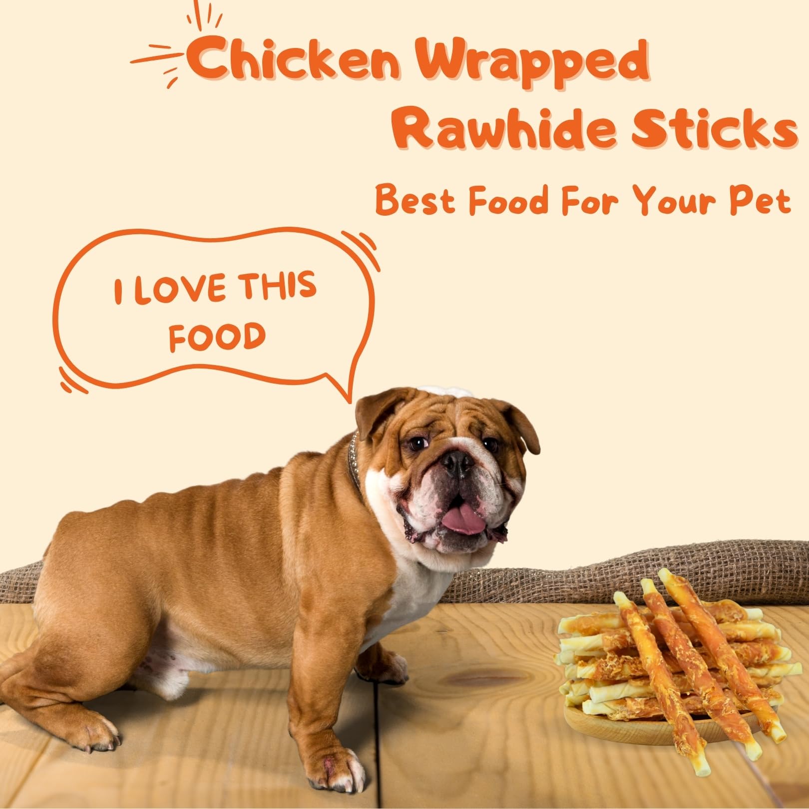 PETPURO Chicken Wrapped Rawhide Hide Twists Sticks Dog Treats, Long-Lasting Natural Dog Chew Snacks for Puppy and Small Dogs