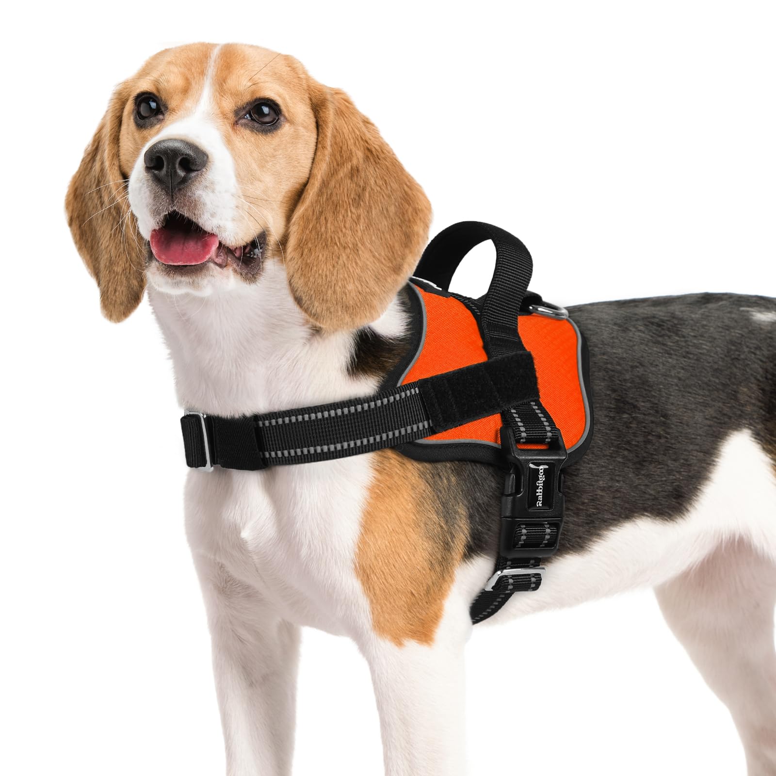 Rabbitgoo Dog Harness Medium Sized, Easy On Pet Vest With One Buckle, No Pull Adjustable Service Harness With D-Ring & Handle, R