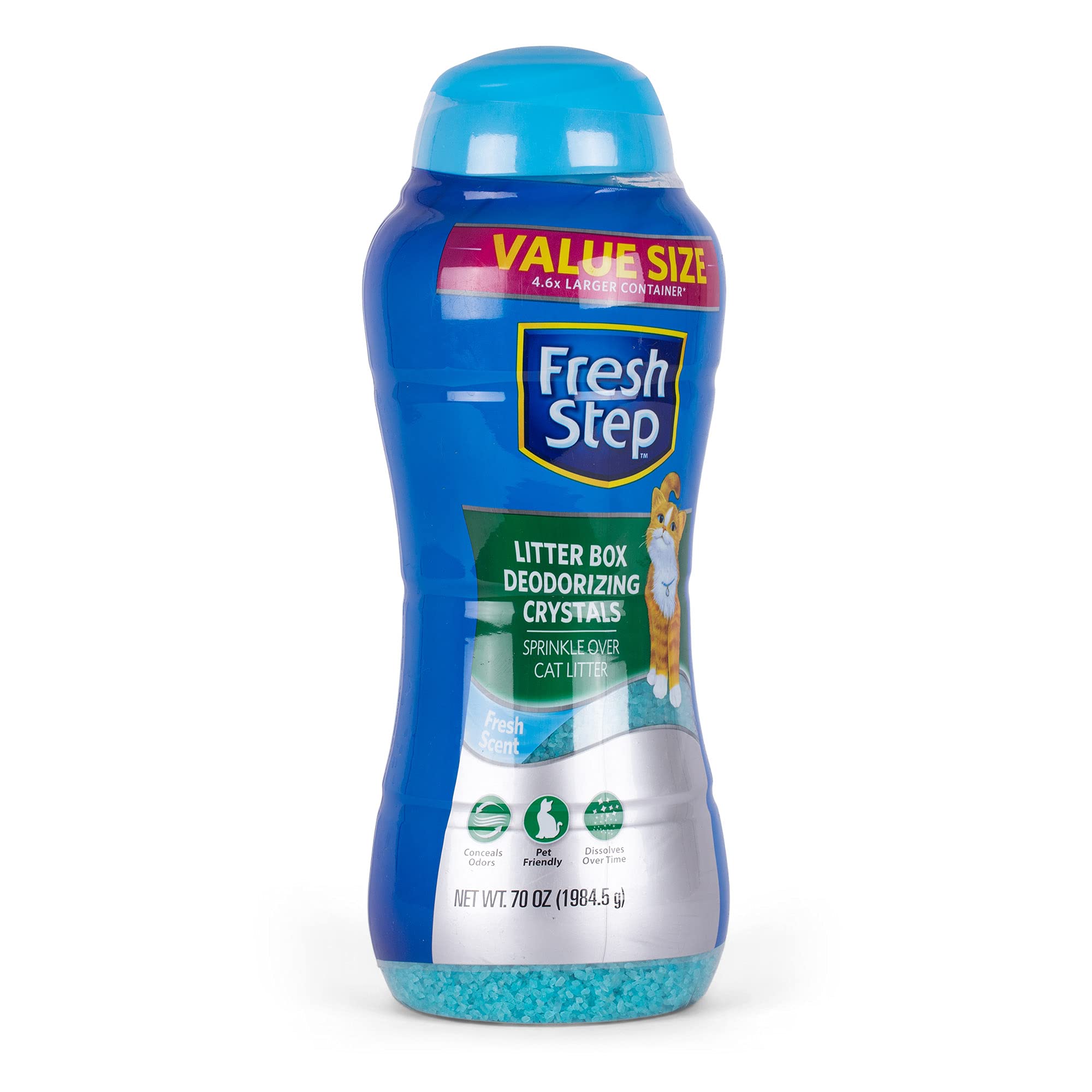 Fresh Step Cat Litter Crystals, Cat Litter Box Deodorizer Product For All Cats, Combats Cat Odors And Neutralizes Smells, Summer