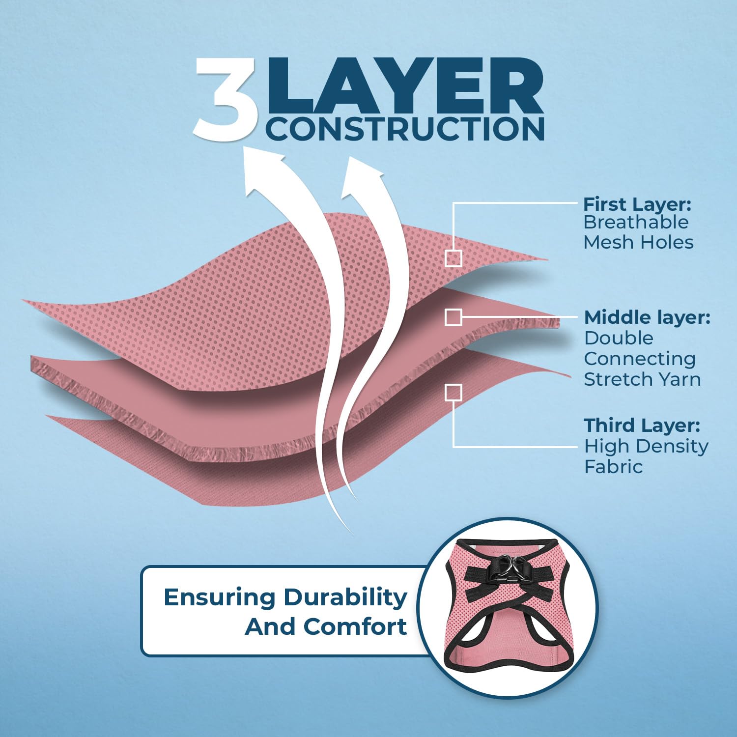 Voyager Step-In Air Dog Harness - All Weather Mesh Step In Vest Harness For Small And Medium Dogs And Cats By Best Pet Supplies - Harness (Pink/Black Trim), M (Chest: 16-18')