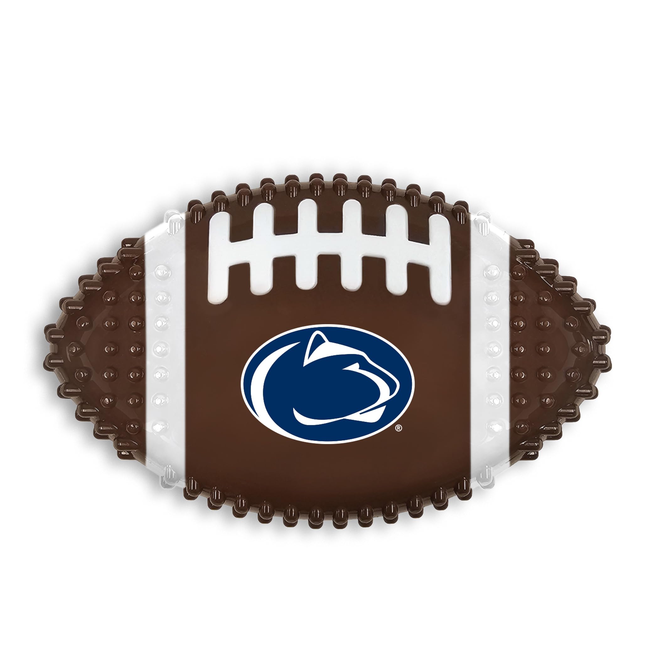 Ncaa Penn State Nittany Lions Mega-Chew Hard Nylon Bacon-Flavored Dog Bone Football Chew Toy. Interactive Tasty & Fun Dog Chew T