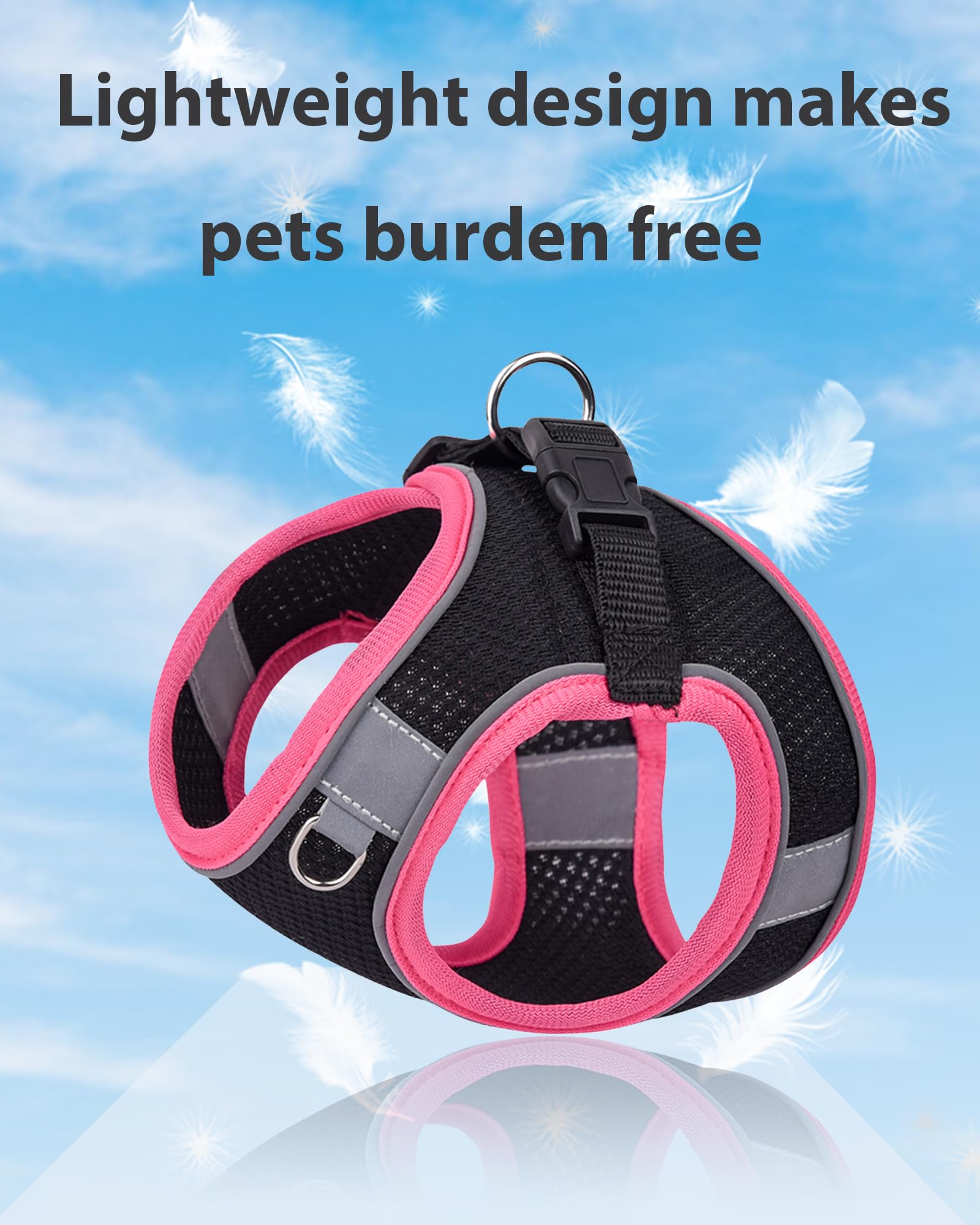 Aecllcea Puppy Harness And Leash Set Training - Dog Vest Harness For Small, Medium Dogs (Black, L)