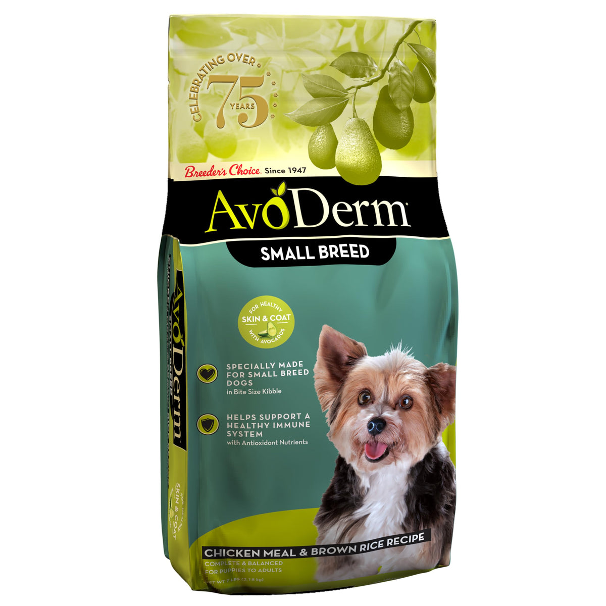 Avoderm Small Breed Dog Chicken Meal And Brown Rice Formula, 7Lb Bag