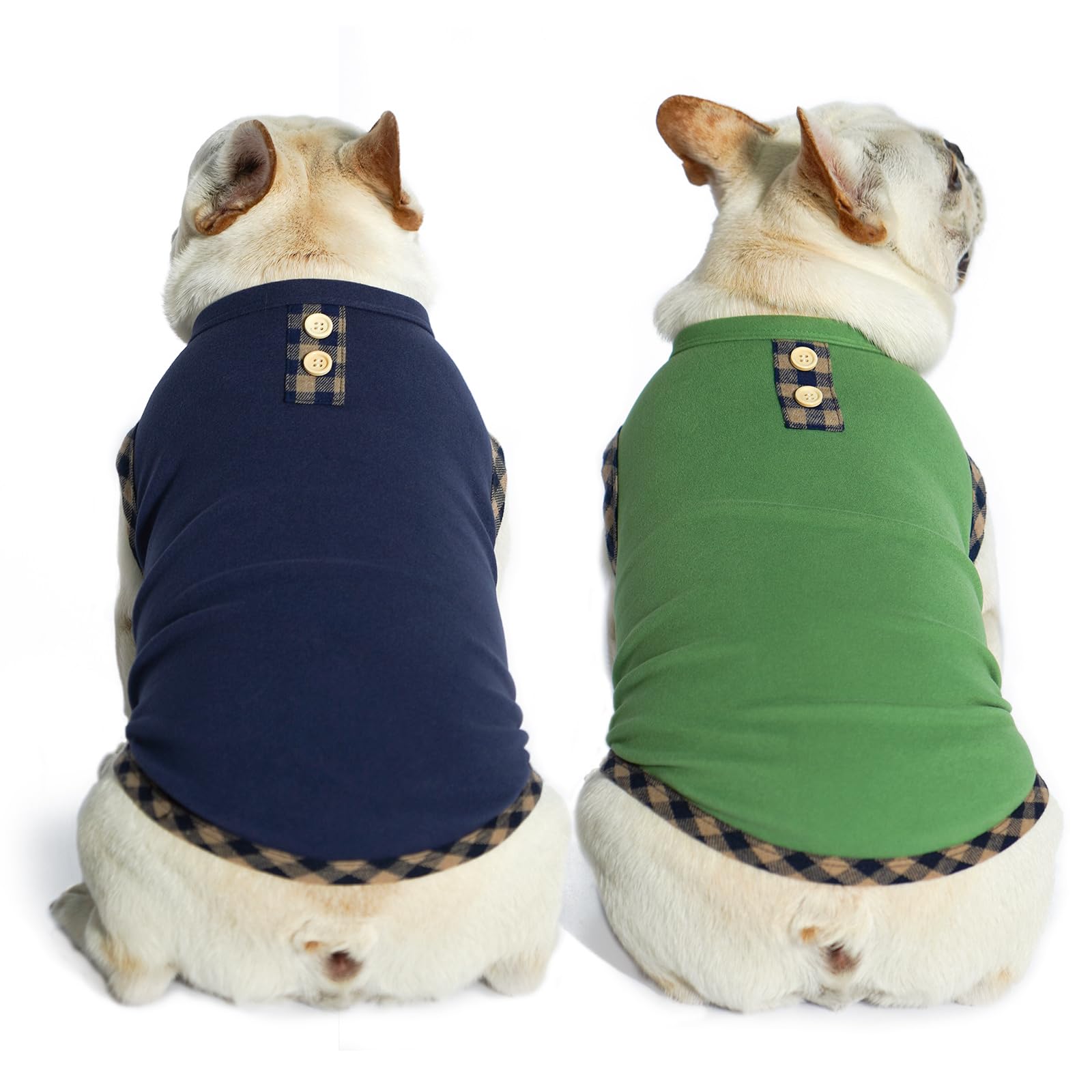 Kyeese 2Pack Dog Shirt Sleeveless Puppy T Shirt Pet Sweatshirt Fleece Canine Coats Lightweight Dog Clothes Vest Soft Sweater For