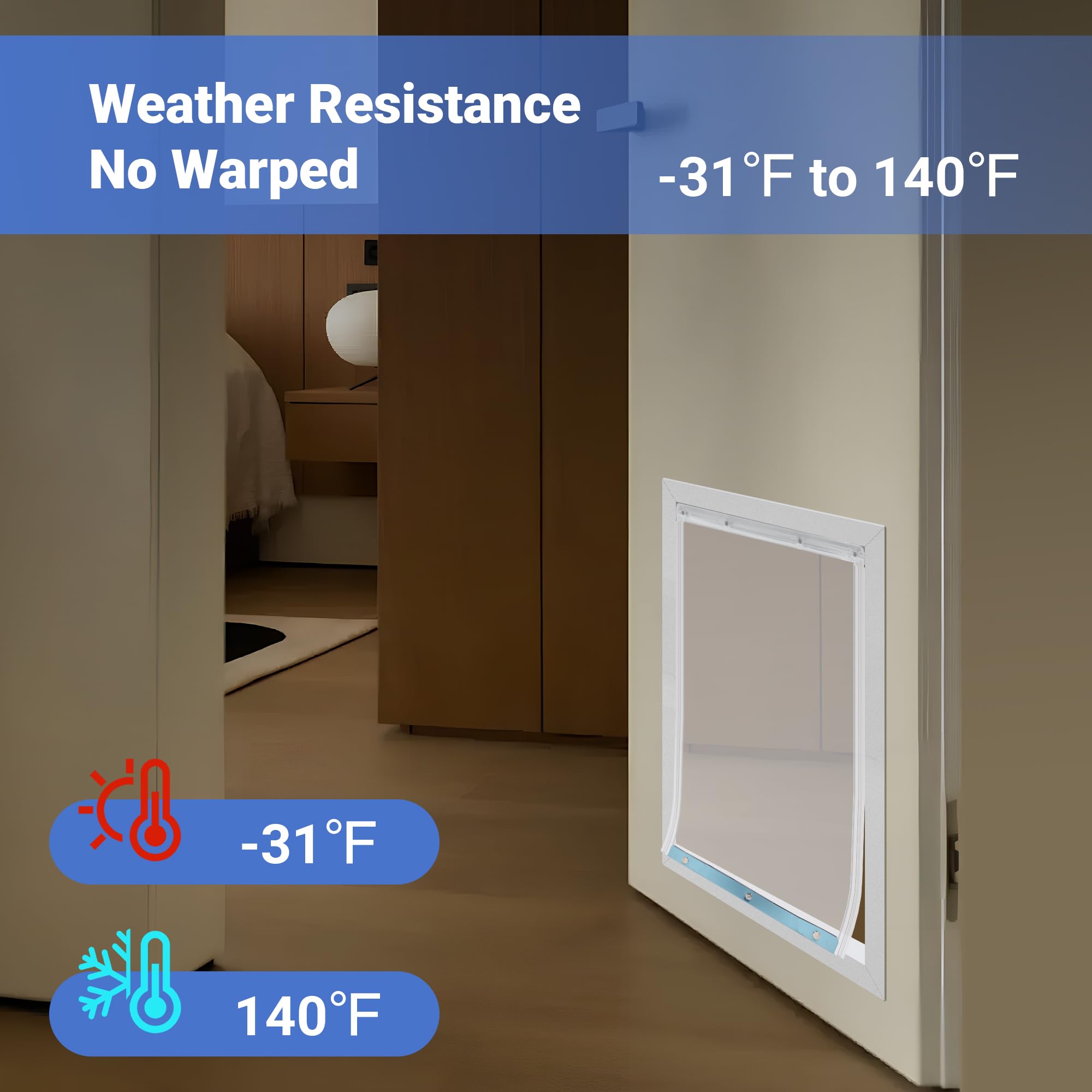 Dog Door Replacement Flaps - Large Measures 10.5'' X 15'', Dog Door Flap Compatible With Ideal Pet Original Plastic Pet Door - R