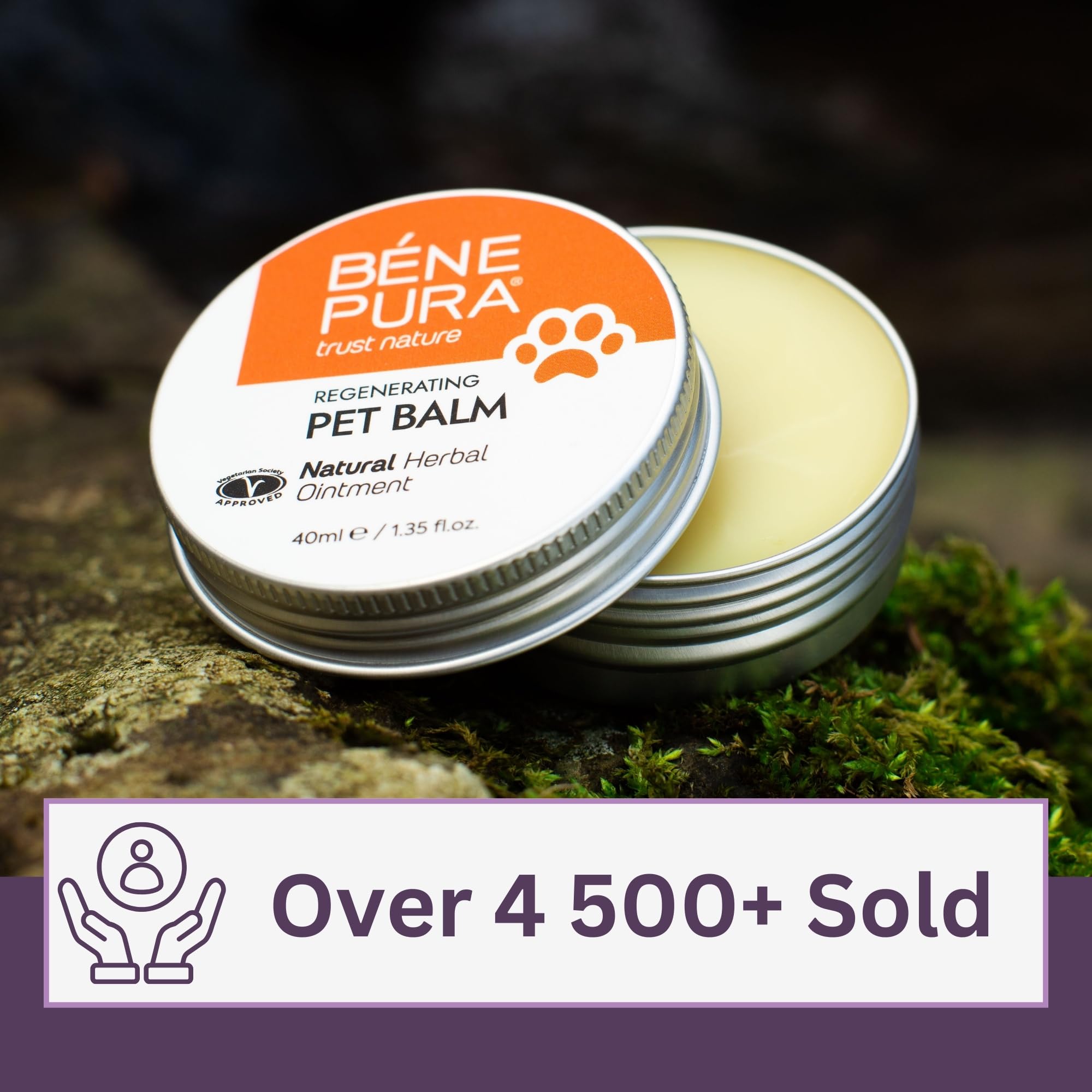 Benepura Dog Paw Balm 1.35 Fl. Oz - Natural Paw Balm For Dogs, Lick Safe And Unscented - Dog Balm For Paws And Nose, Cat Paw Bal