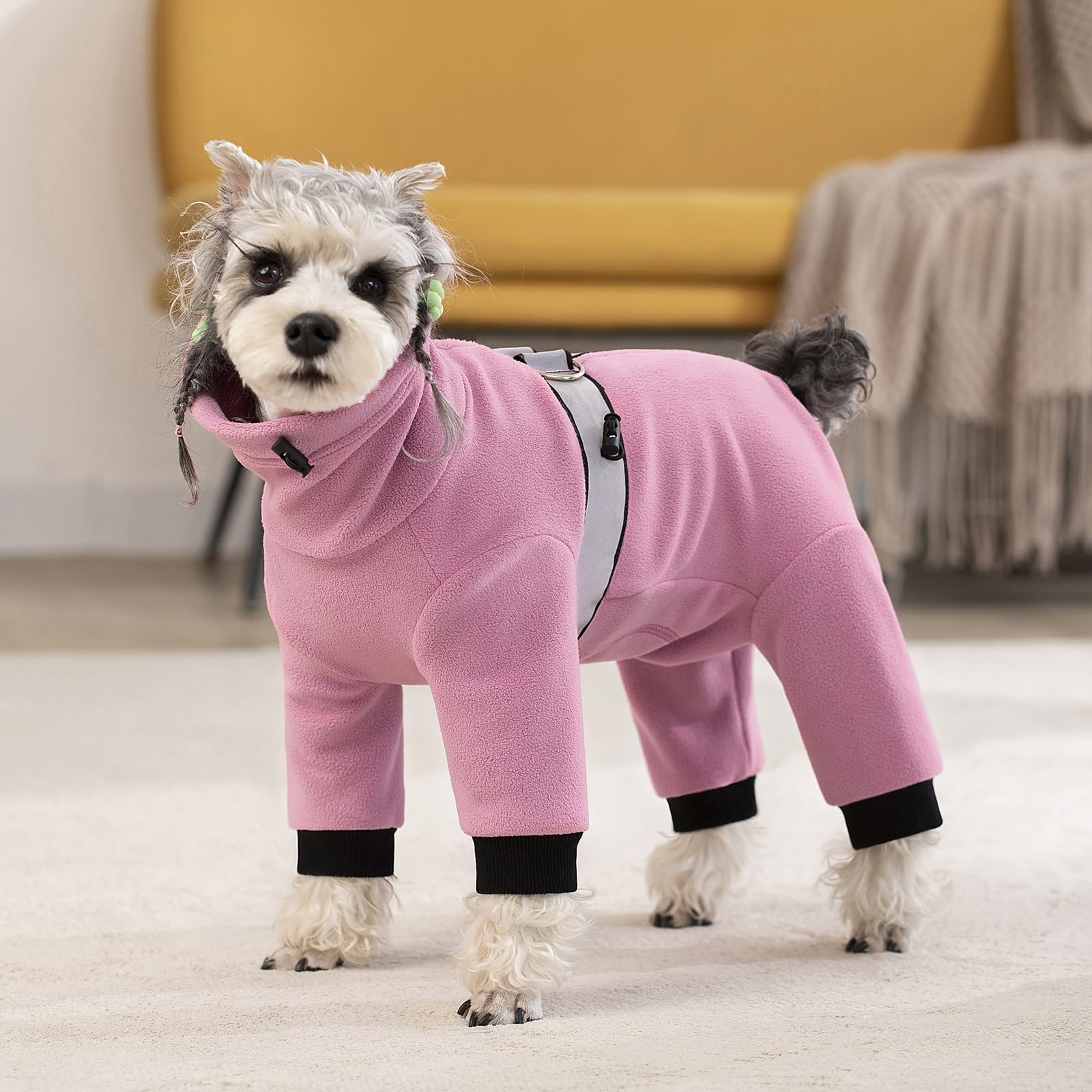 Polar Fleece Coats For Small Dogs, Four-Legged Warm Pajamas Bodysuit, Winter Jacket Sweater Vest For Small Medium Dogs