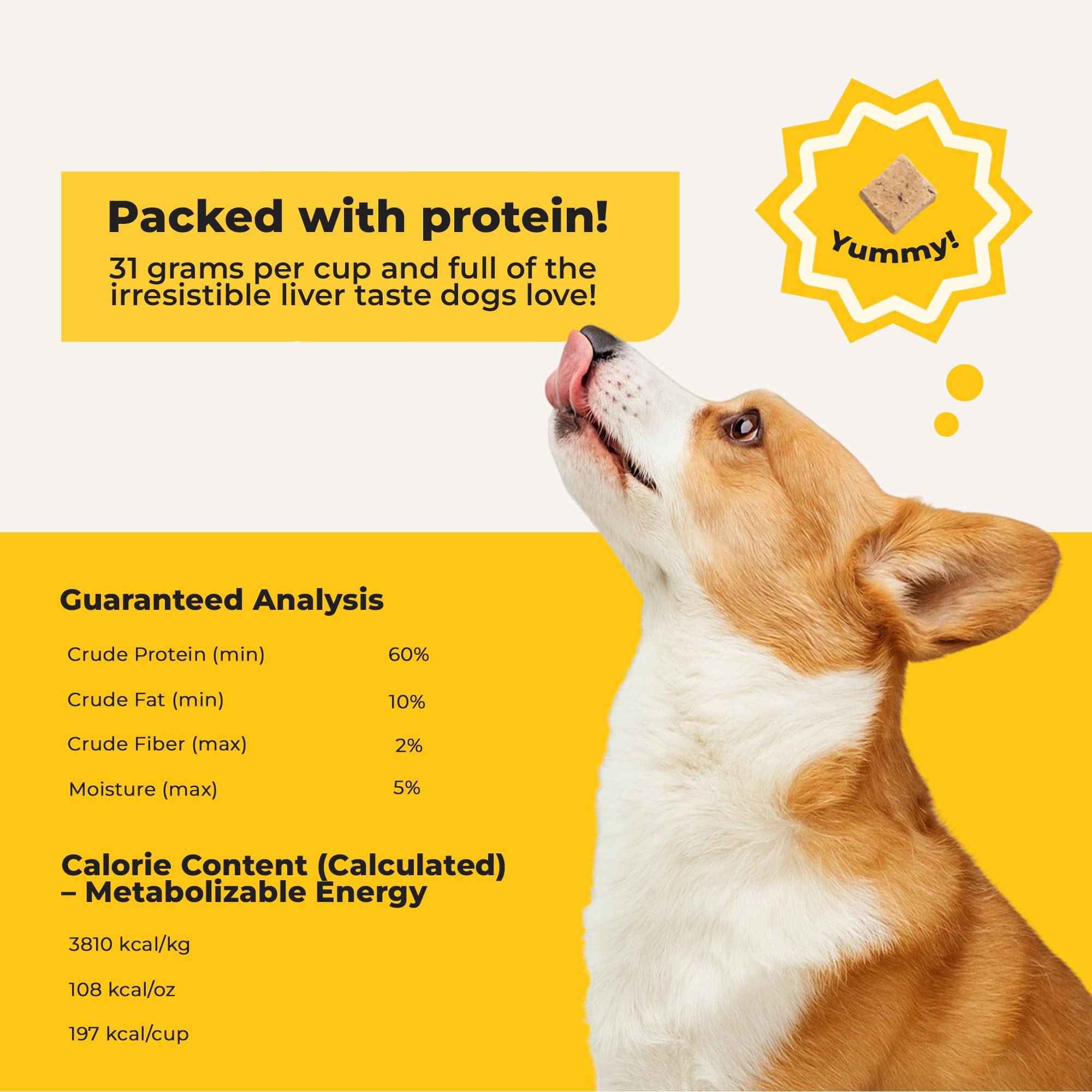 Heckova! Beef Lover - Freeze Dried Beef Liver Dog Treats - Single Ingredient Human Grade Raw Beef Liver Bites for Training, Meal