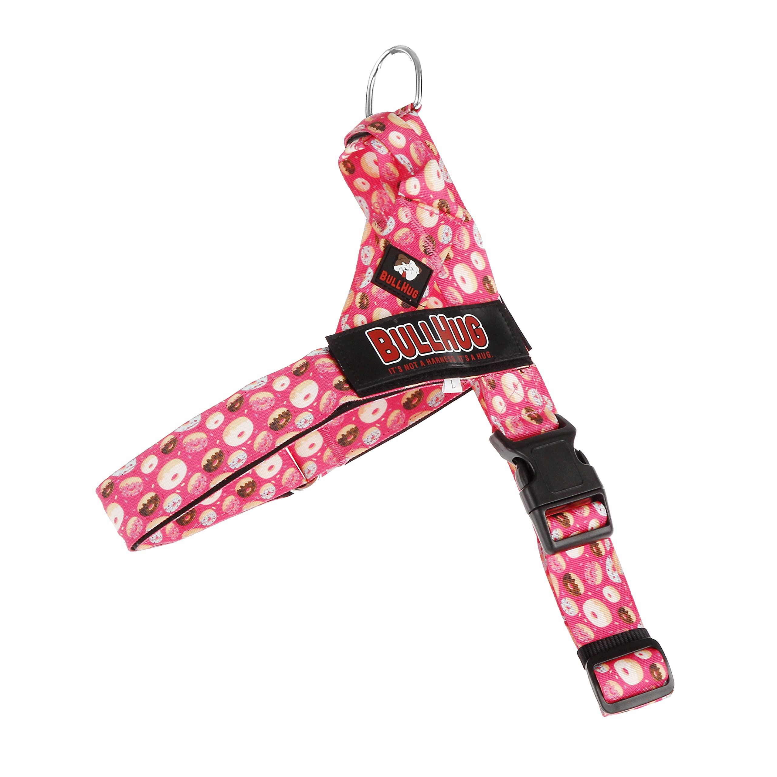 BullHug Harness for Large Dogs - XL, Plastic, Stops Pulling, Color: Donuts
