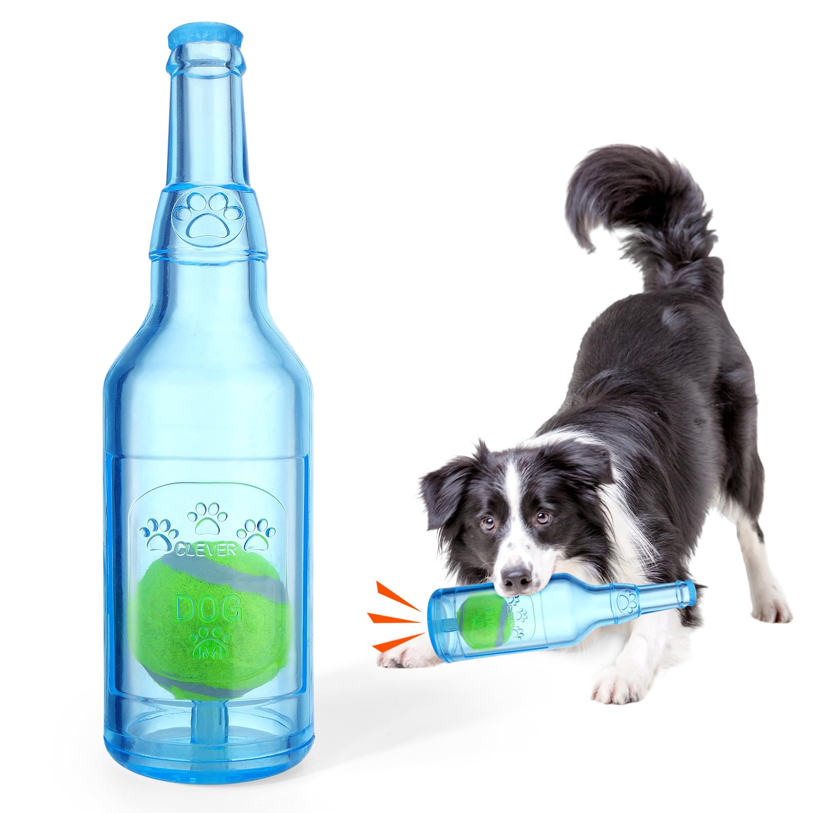Mity Rain Water Bottle Dog Toy - Dog Toys For Aggressive Chewers Cute Squeaky Dog Toys For Large/Medium/Small Dogs Interactive D