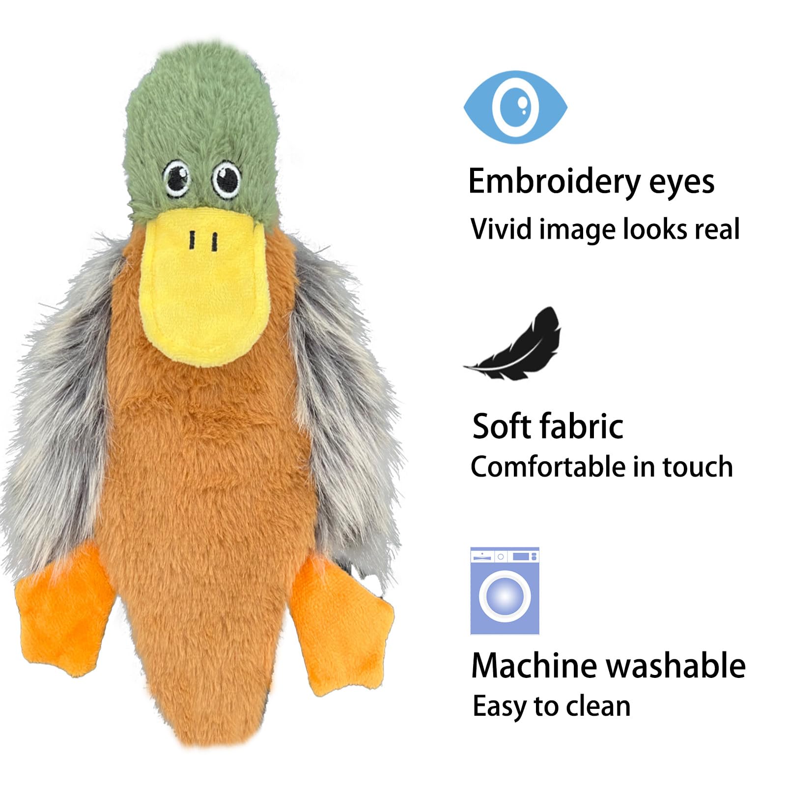 Aimeting No Stuffing Toys 3 Pack, Squeaky Dog Toys For Large Dogs, Plush Toys For Aggressive Chewers, Indestructible Crinkle Pap