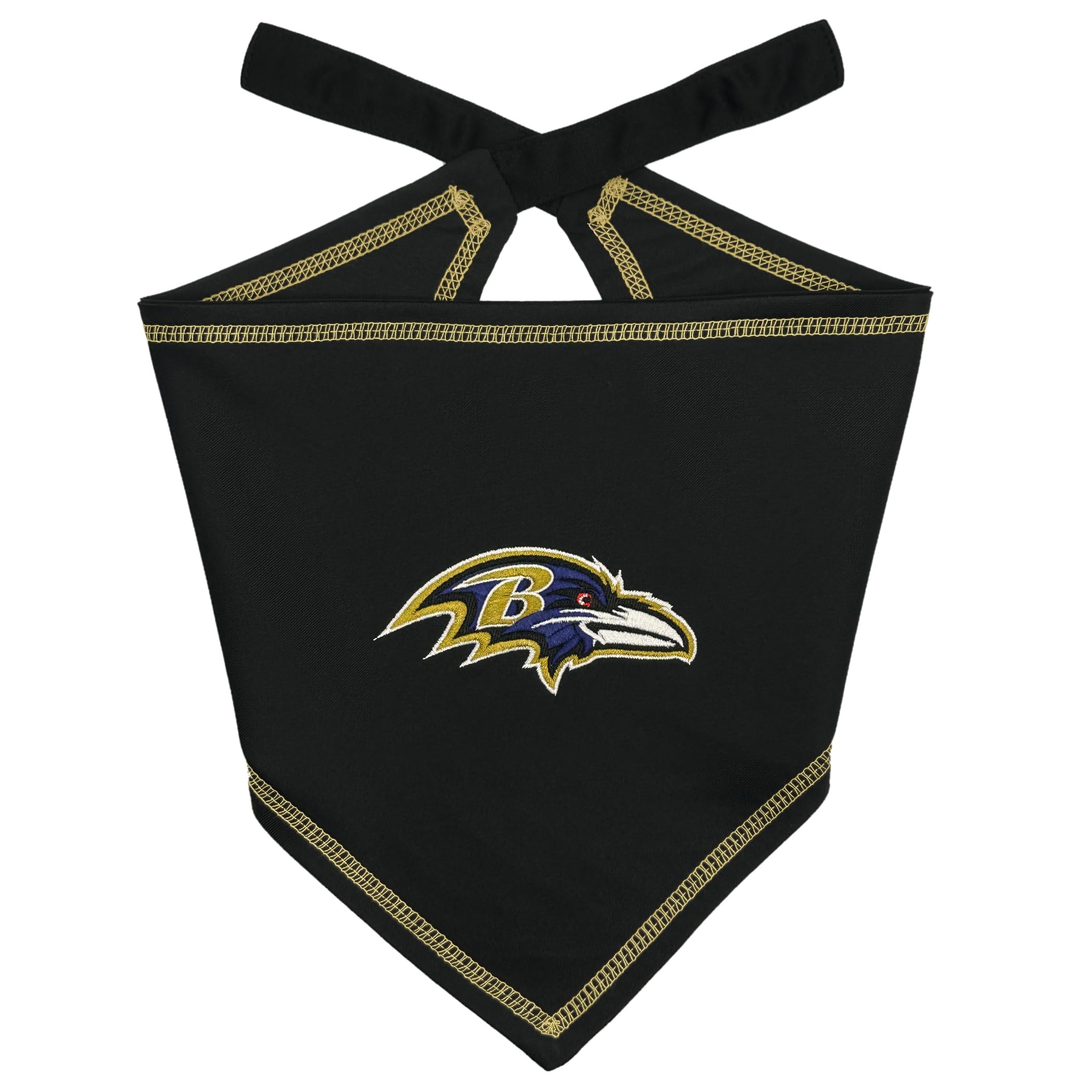 Pets First Nfl Baltimore Ravens Tie Bandana, Size Large/X-Large. Dog Bandana Scarf Bib For Pet Cat Dog. The Ultimate Game-Day, P