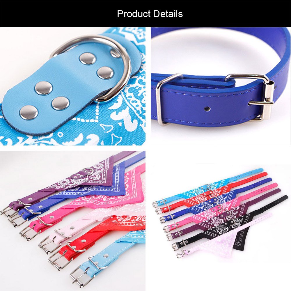 Newtensina Fashion Dog Bandana Collar Dog Collar Boy Medium Bandana Puppy Bandana With Collar For Dogs - Black - Xl