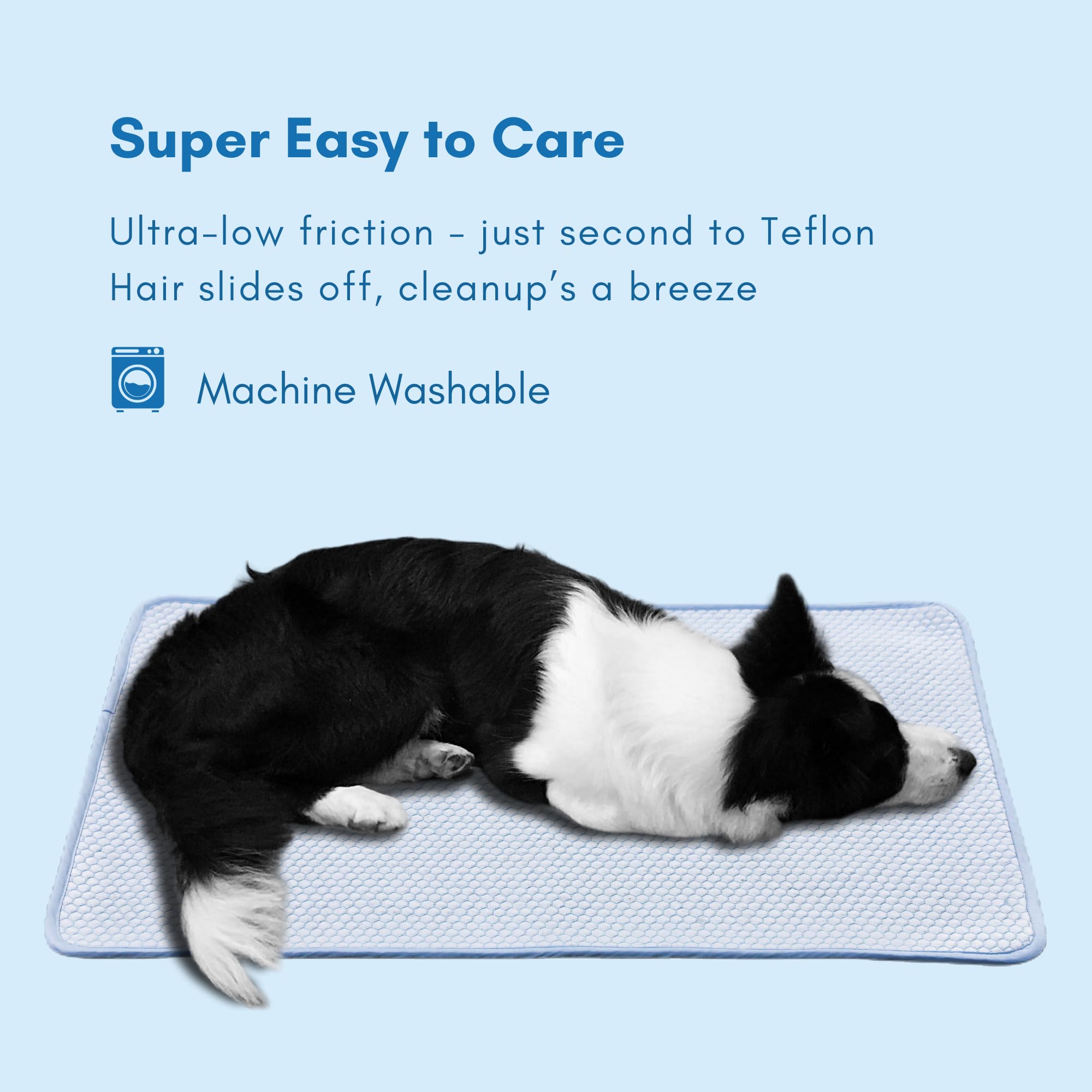 Petfelix Dog Cooling Mat, Chew & Scratch Resistant Qmax>0.5 For Medium To Large Dogs Up To 50 Lbs, L 35''*26'' Machine Washable