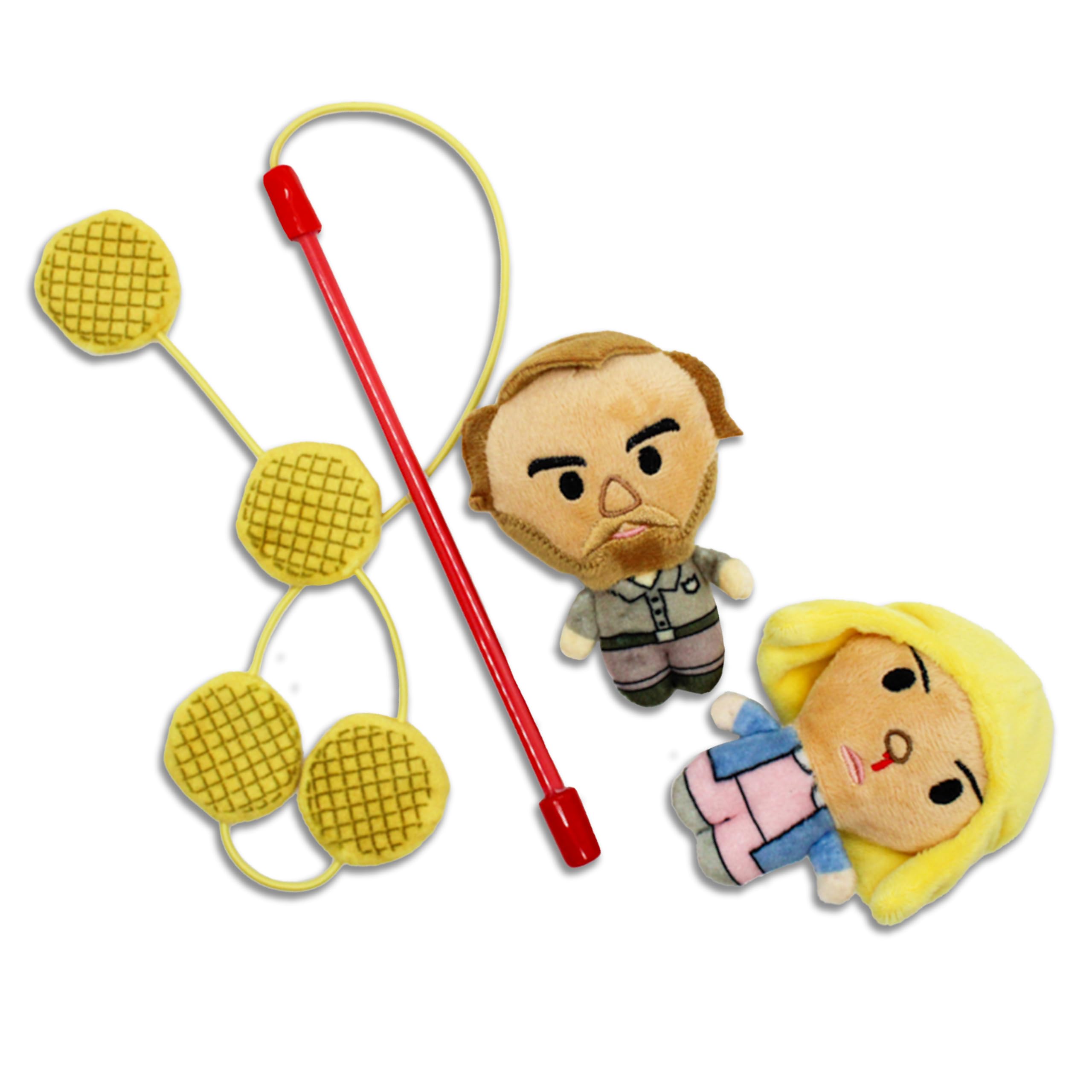 design LAB, Inc. Stranger Things Official Merchandise | Variety Plush Toy Set for Cats | Eleven, Hopper, & Waffles Catnip Cat To