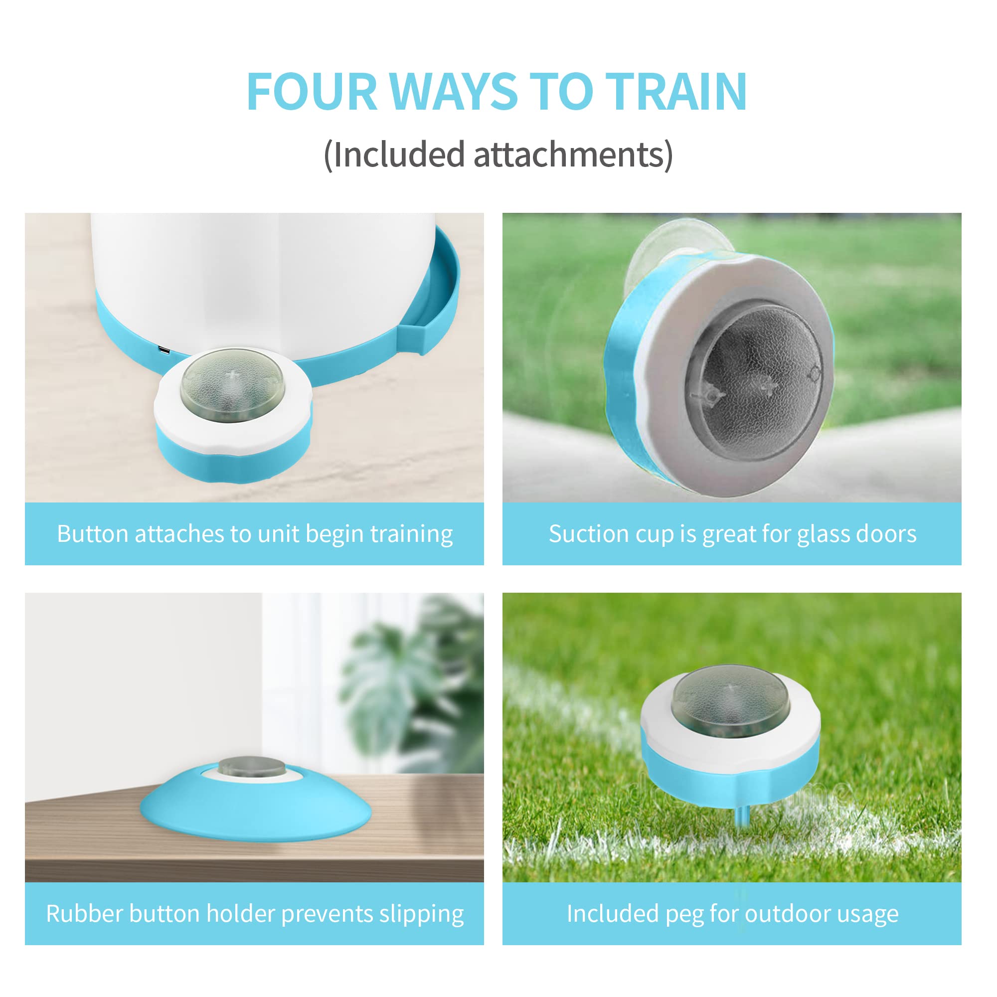 PETGEEK Automatic Dog Treat Dispenser with Button - Puzzle Memory Training Feeder, Pet Geek Button Treat Food Dispensing Toys In