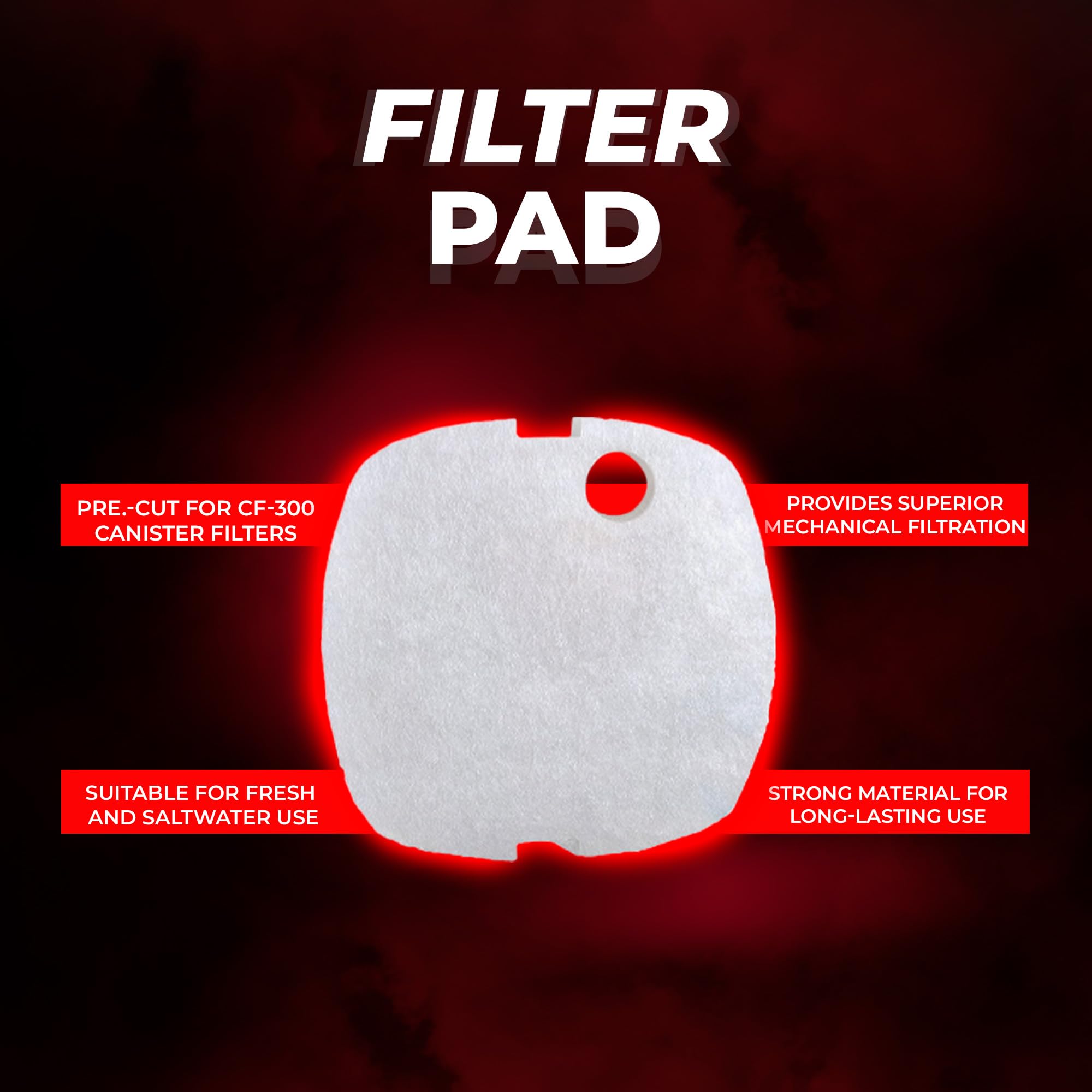 Aquatop Replacement Fine Filter Pad For Cf-300 Canister