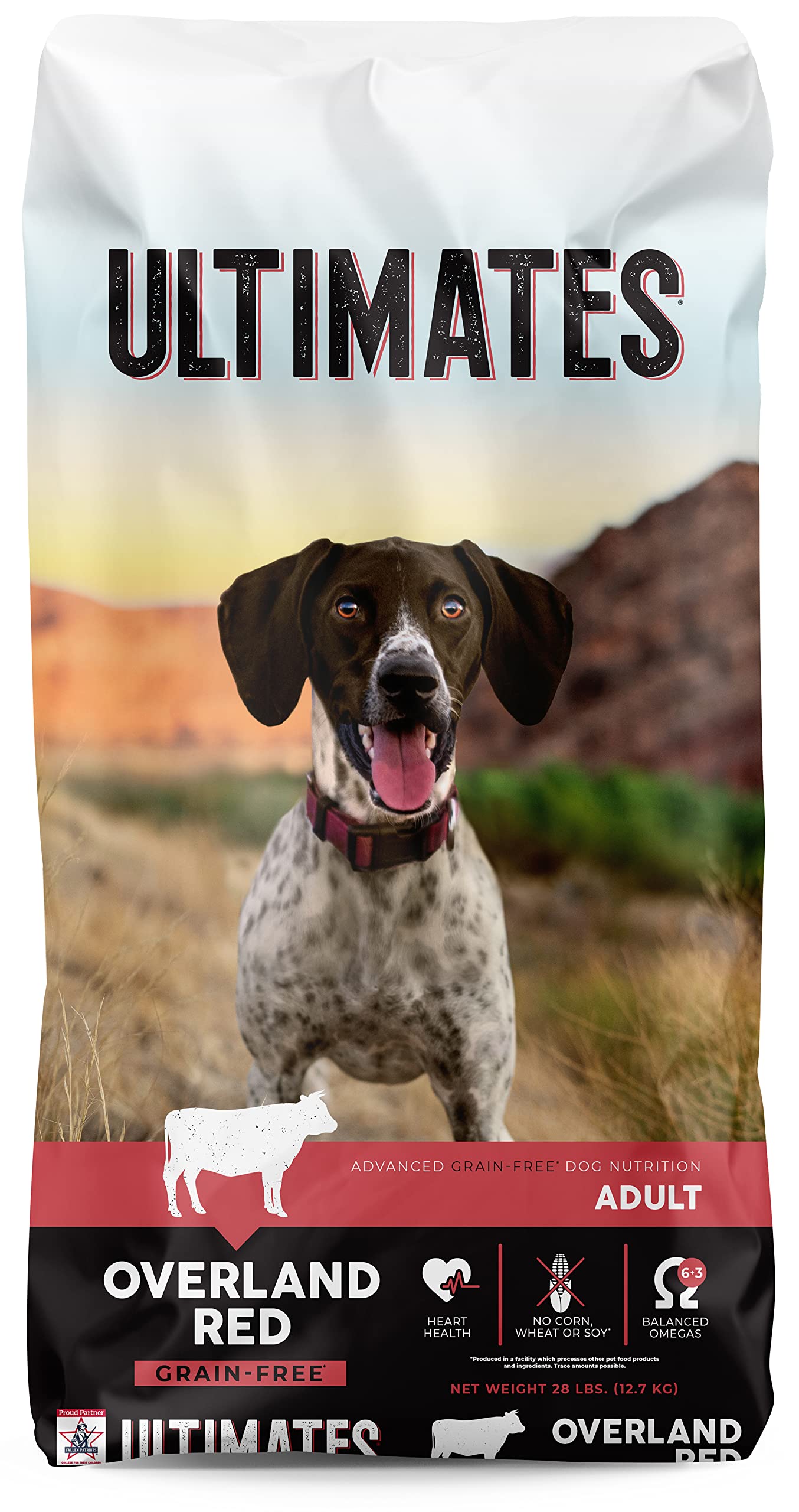 Ultimates Overland Red Grain-Free Dry Dog Food, Beef Meal & Potato Recipe, Gluten-Free with Antioxidant-Rich Superfoods & Taurin