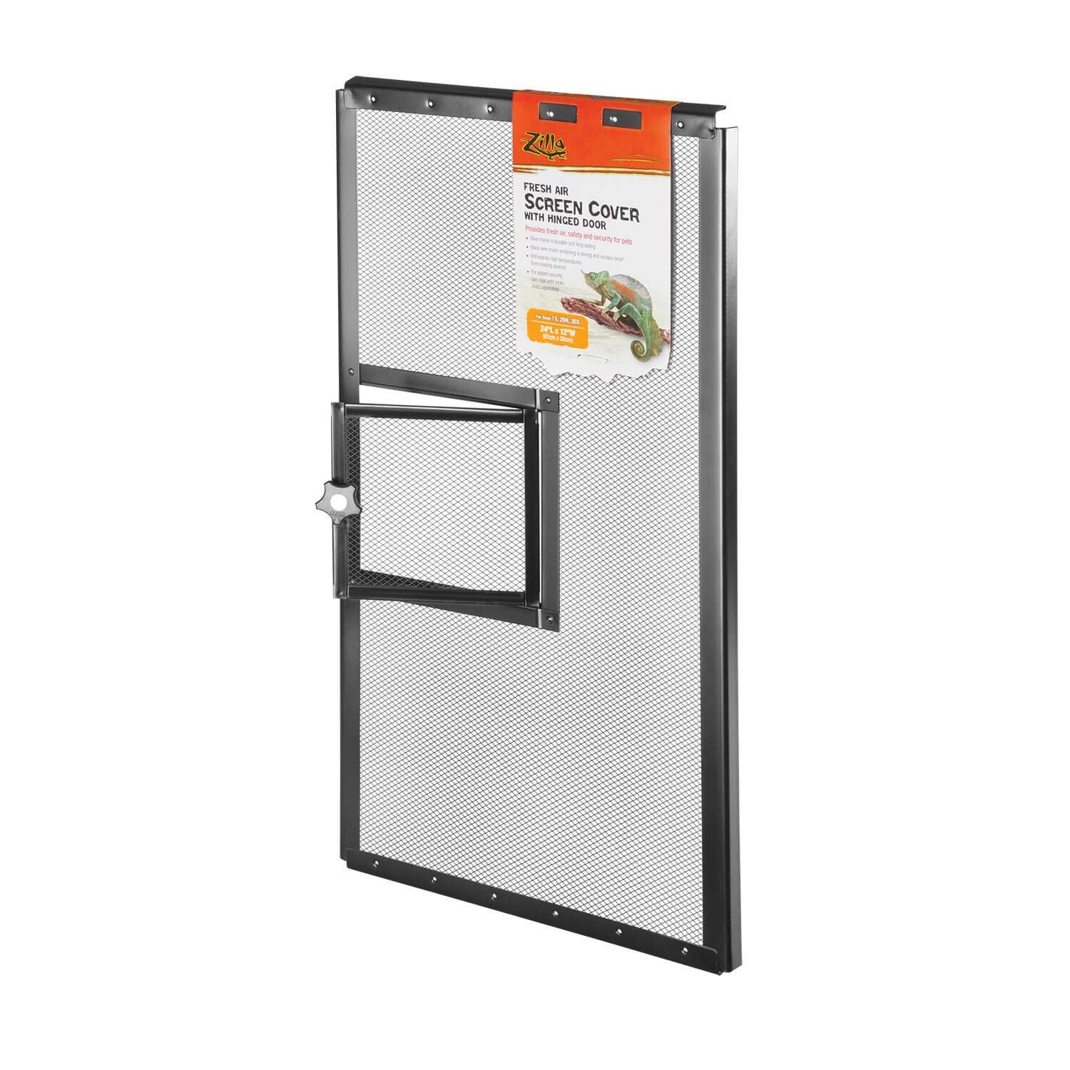 Zilla Fresh Air Terrarium Metal Screen Cover With Door (24 X 12 Inches)