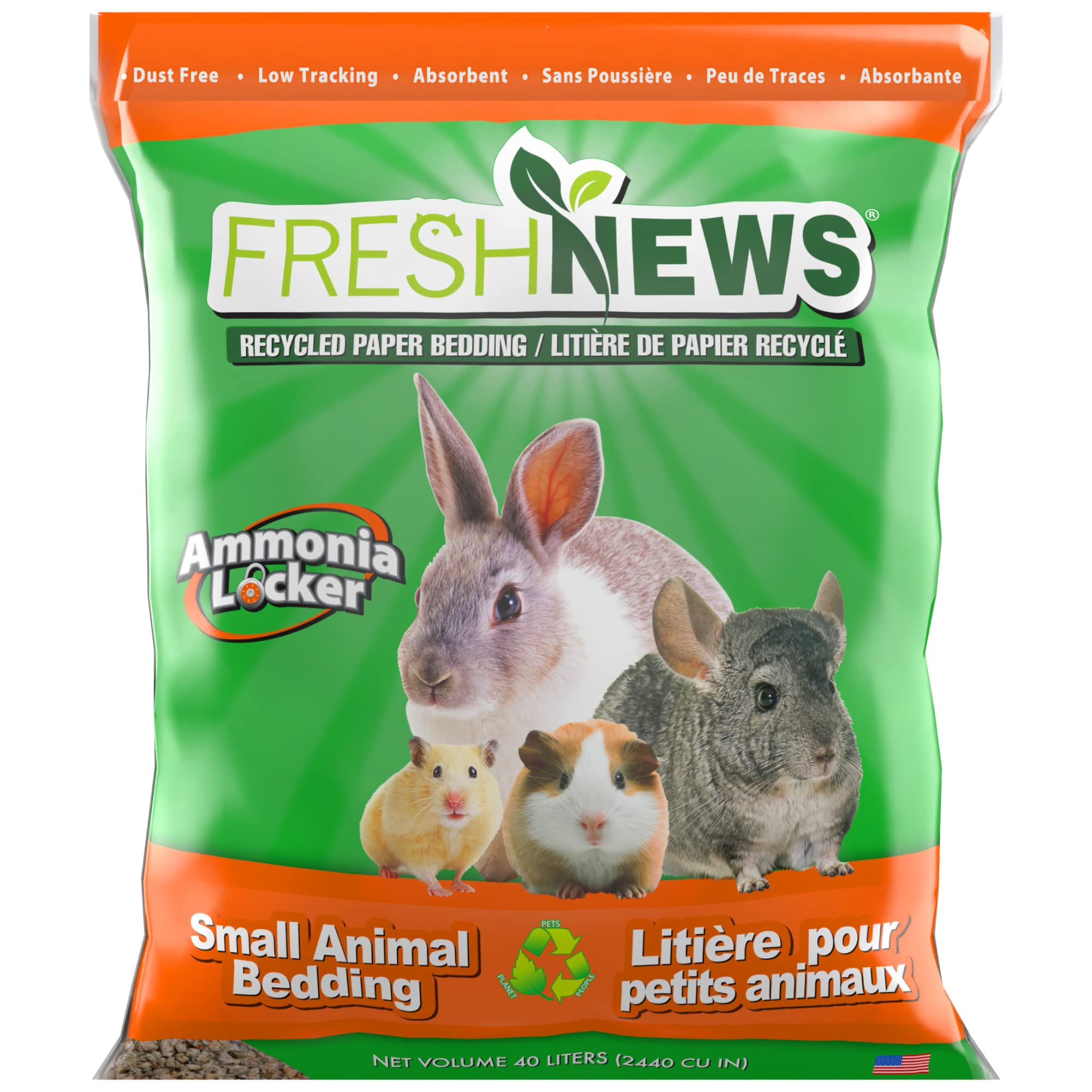 Fresh News Recycled Paper Bedding, Small Animal Bedding, 40 Liters