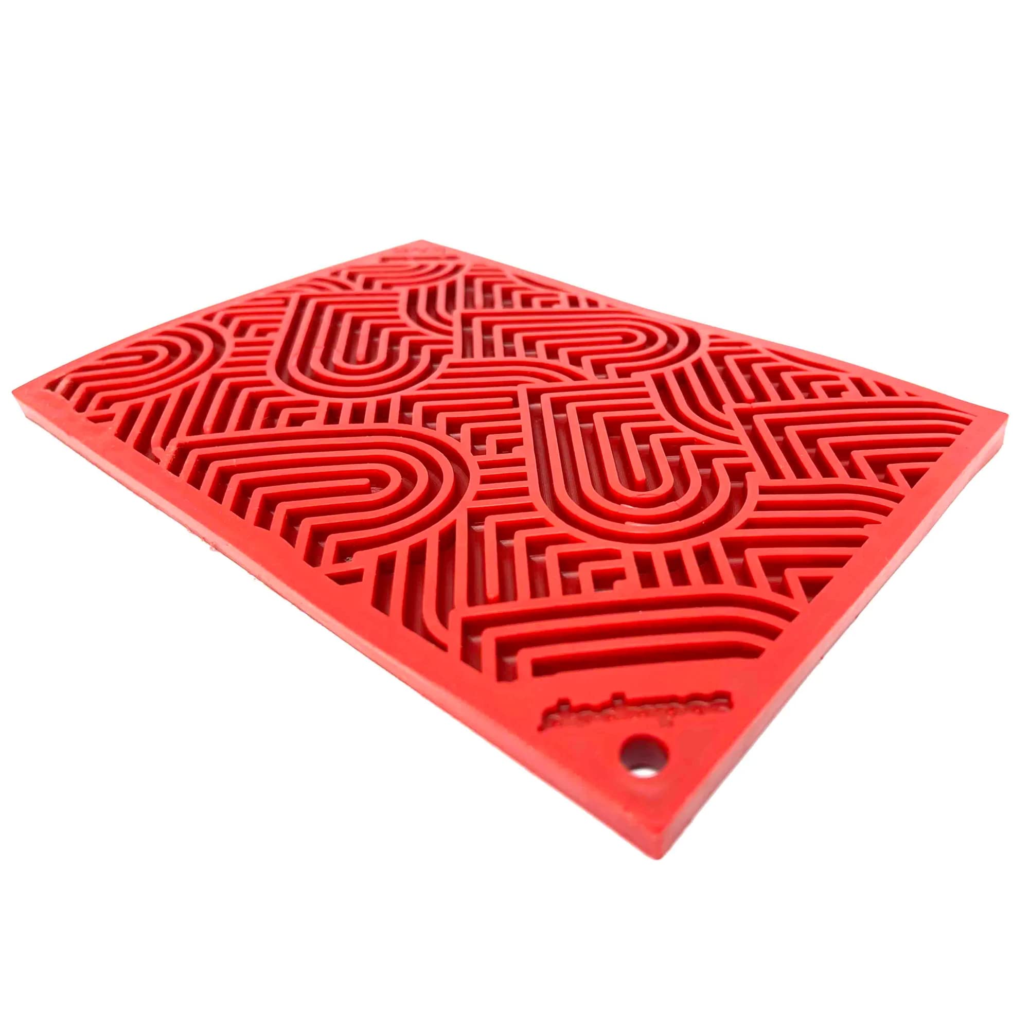 SodaPup Love eMat - Durable Lick Mat Feeder Made in USA from Non-Toxic, Pet-Safe, Food Safe Rubber for Mental Stimulation, Avoid