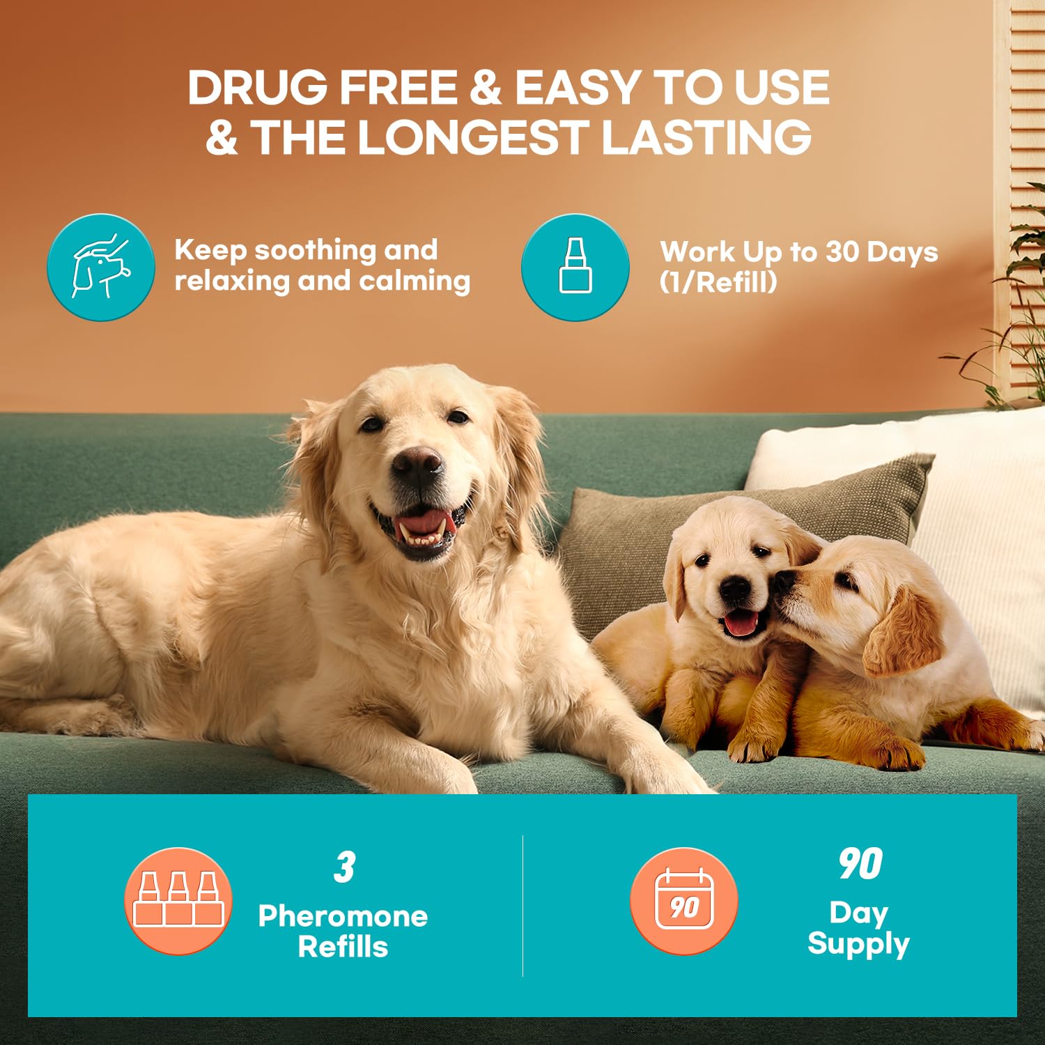 ProElobara Dog Calming Pheromone Diffuser Refills: Dog Calming Pheromones Diffuser Refills - Reduces Stress & Anxiety Calming Ph