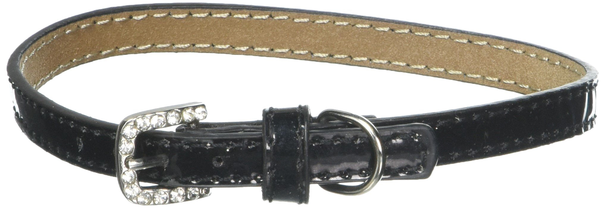 Mirage Pet Products Plain Ice Cream Dog Collar, Size 14, Black