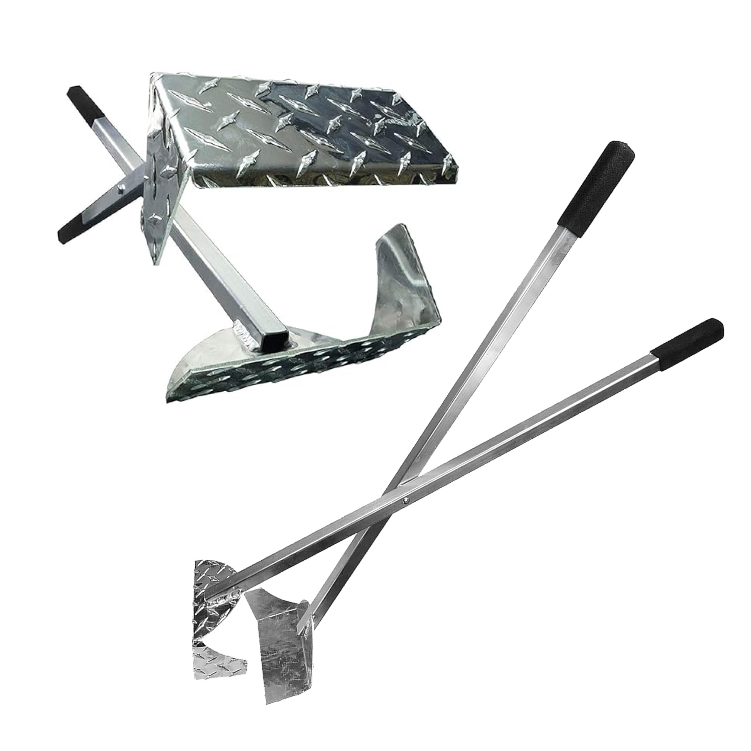 Activedogs Dog Poop Scooper Heavy Duty - Best Ever Dog Pooper Scooper - Flat Style Welded Aluminum Metal & Solid Bolt System Pet