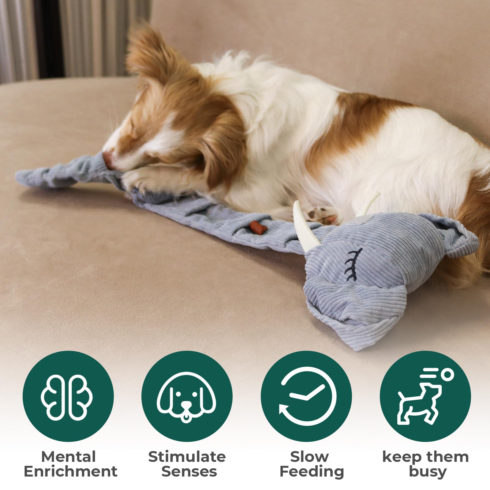 Trunk Or Treat Plush Toy For Dogs, Snuffle Interactive Dog Treat Puzzle, Puppy Plush Toy, Machine Washable Dog Enrichment, Made